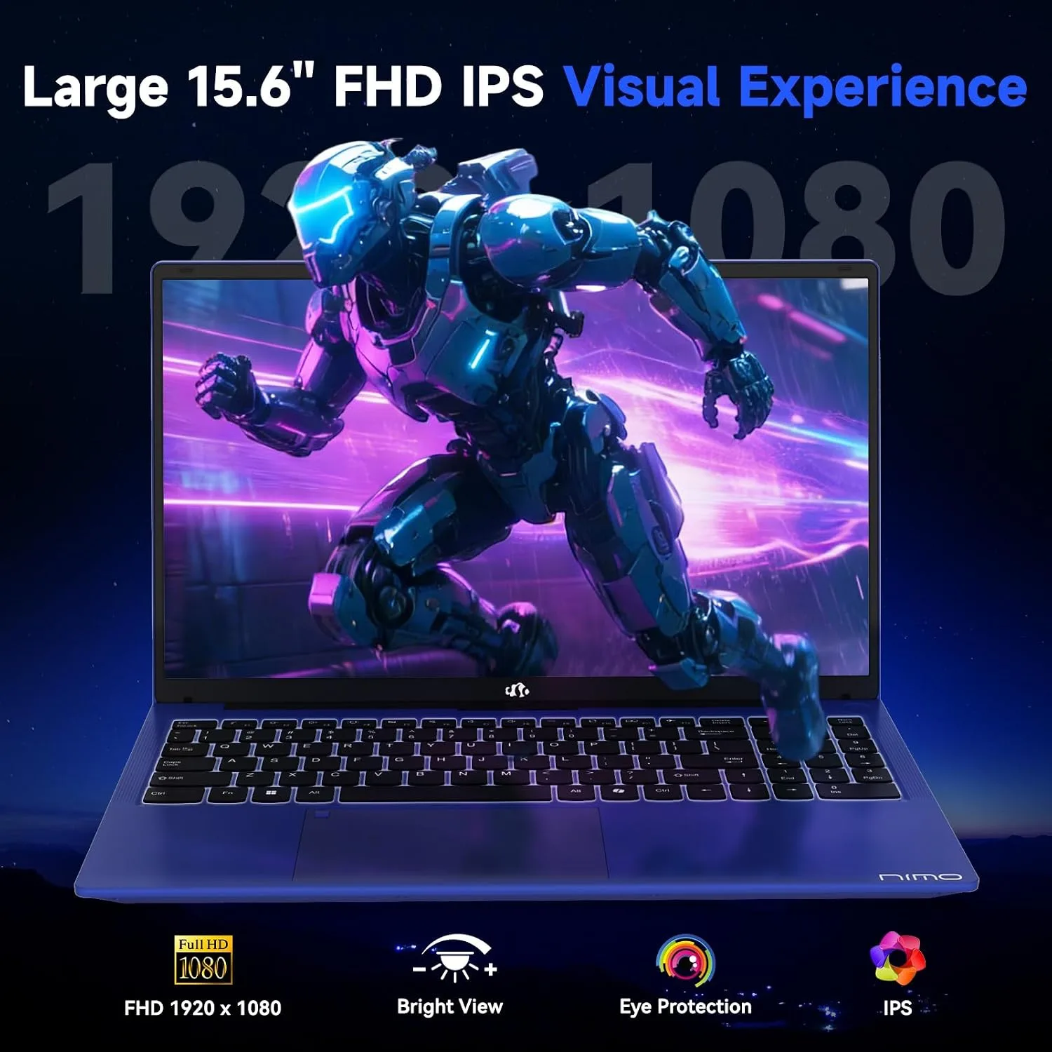 NIMO 15.6" AI Light Gaming Laptop 2026| AMD Ryzen 7 7735HS 32GB RAM 1TB SSD