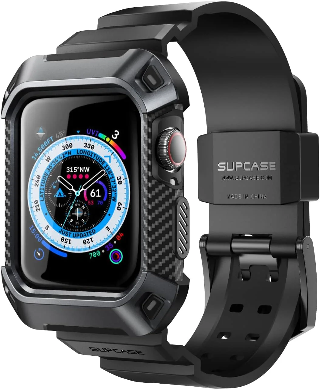 Funda con correa Supcase para Apple Watch 44mm/45mm negro