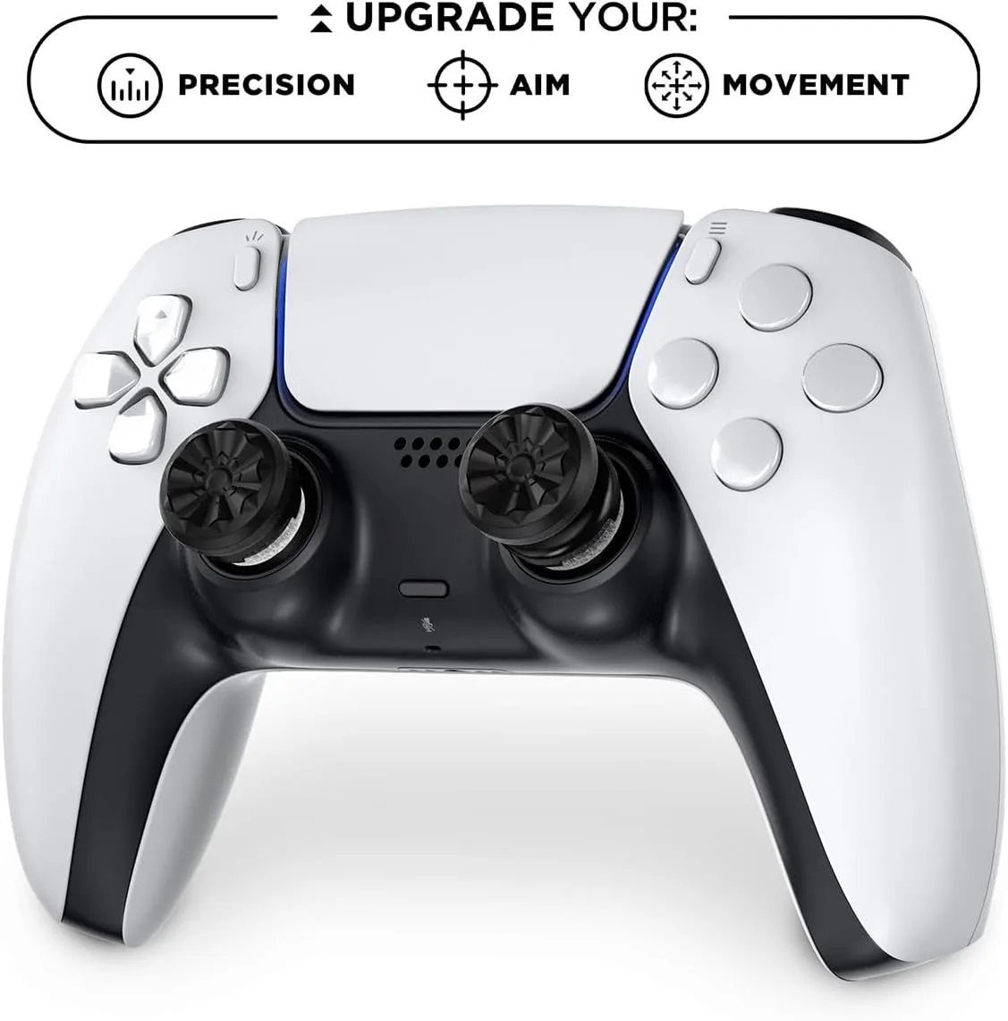 KontrolFreek Aim Boost Kit for PlayStation 5 (PS5) and PlayStation 4 (PS4) Controller | Includes Performance Thumbsticks and Precision Rings | Black Galaxy Edition