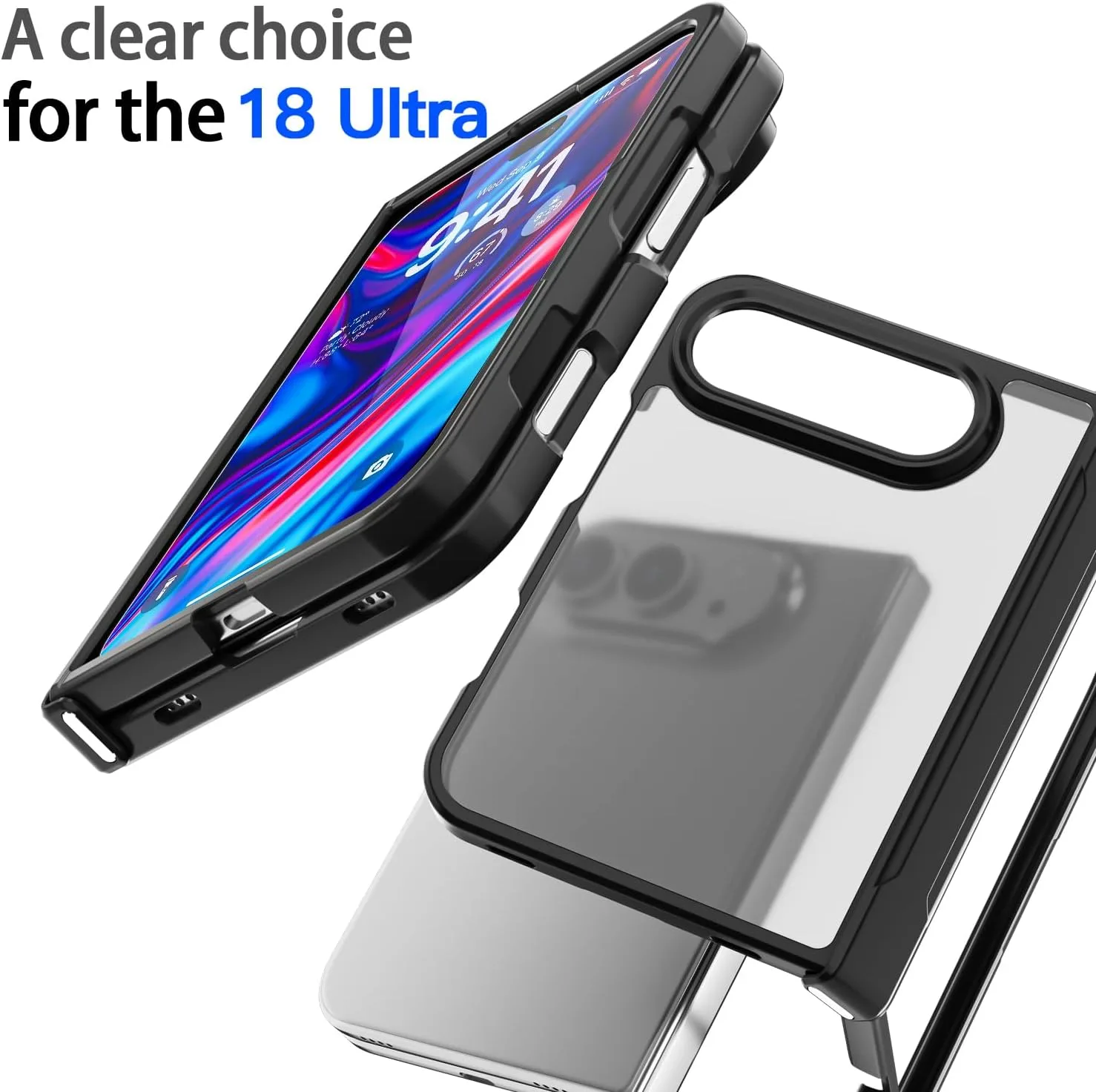 AICase for iPhone Duo Case,Fold Matte Translucent Hinge Protection