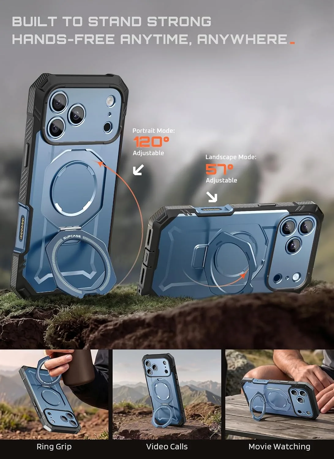 SUPCASE for iPhone 18 Pro Max Case/17 Pro Max Case, Glass Protector Glacier