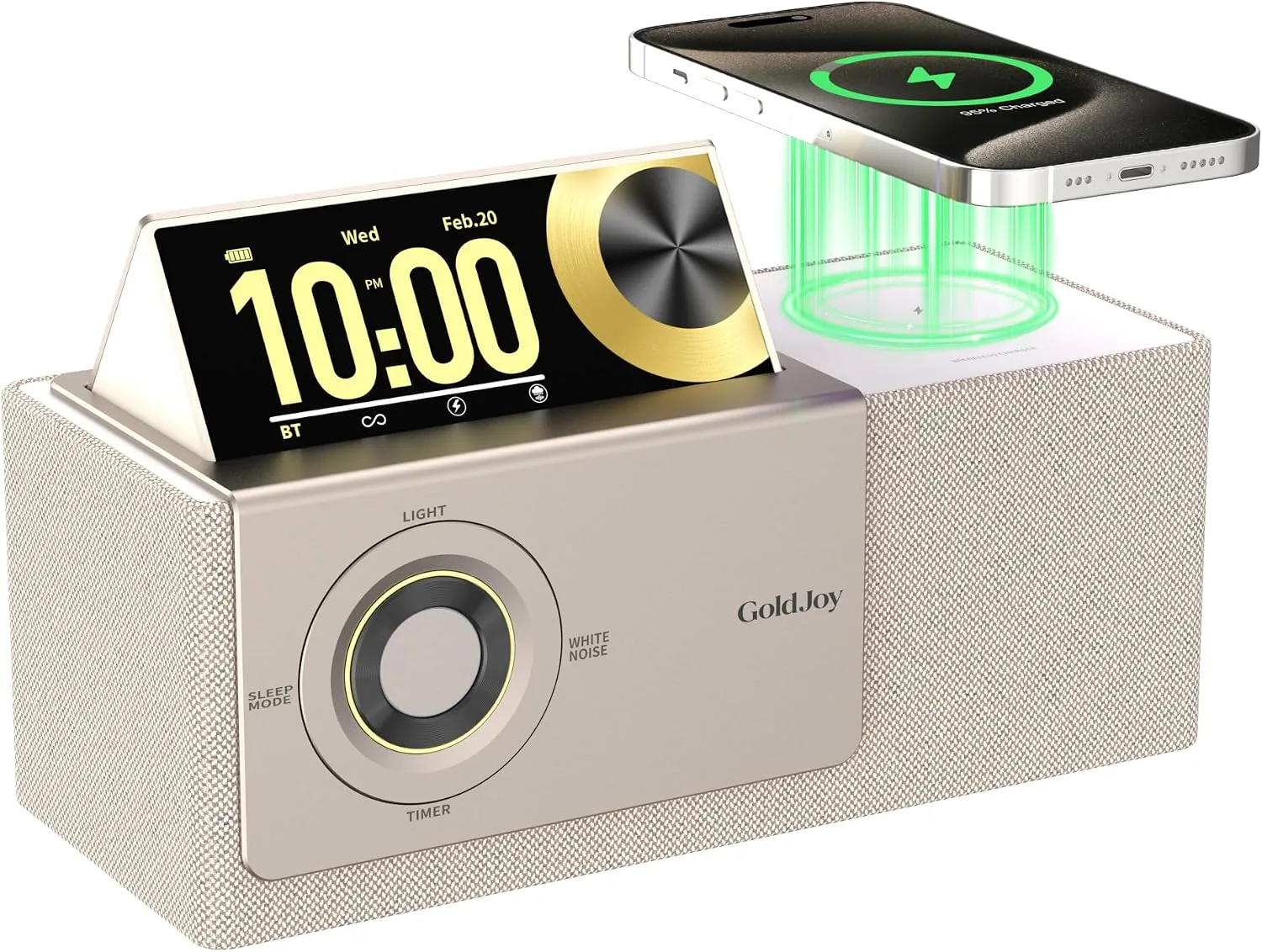 GoldJoy Bluetooth Speaker Wireless, Charging Station for Home Sleep Gift