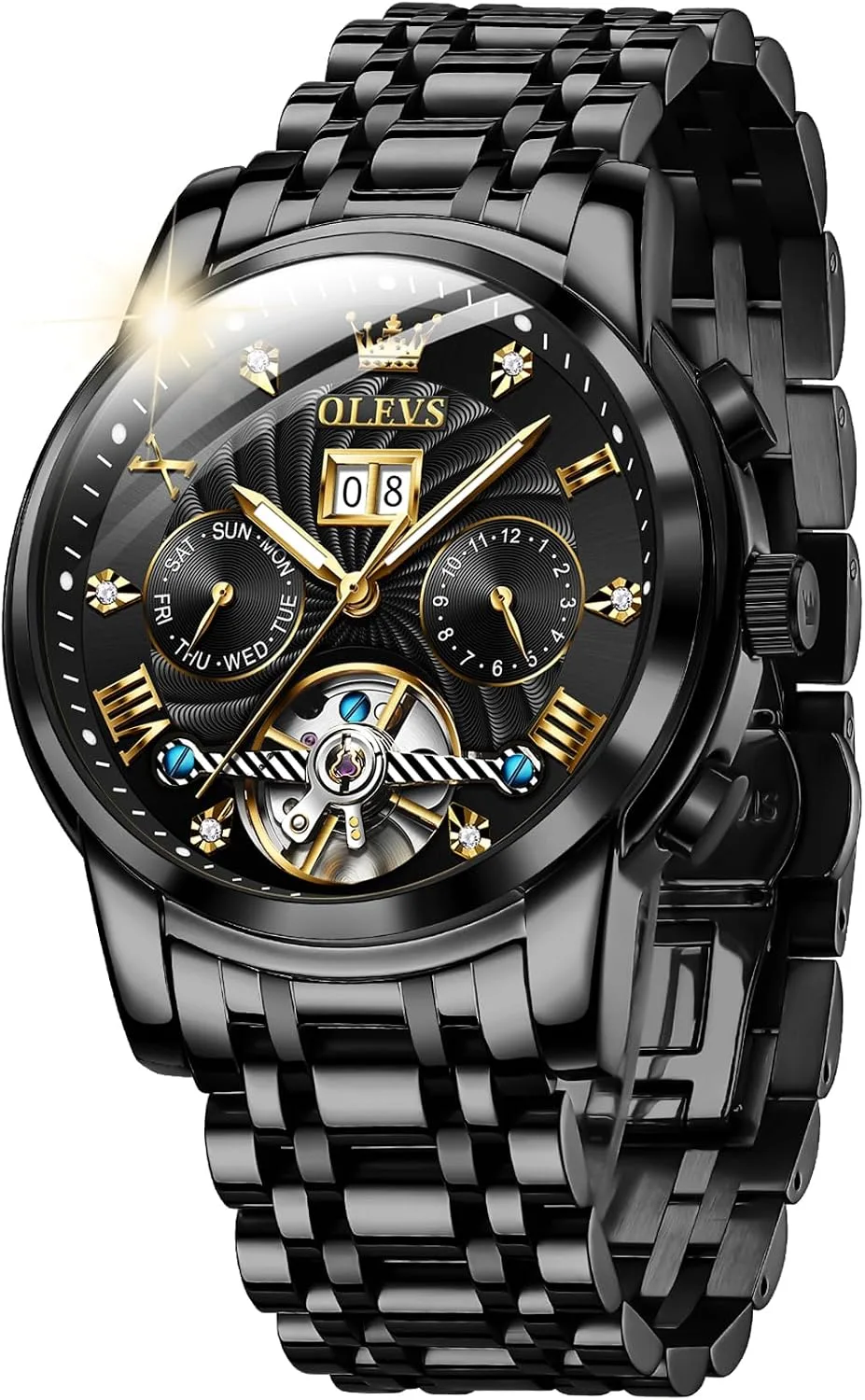 OLEVS Automatic Gold Watches for Men Luxury Classic Stainless Steel