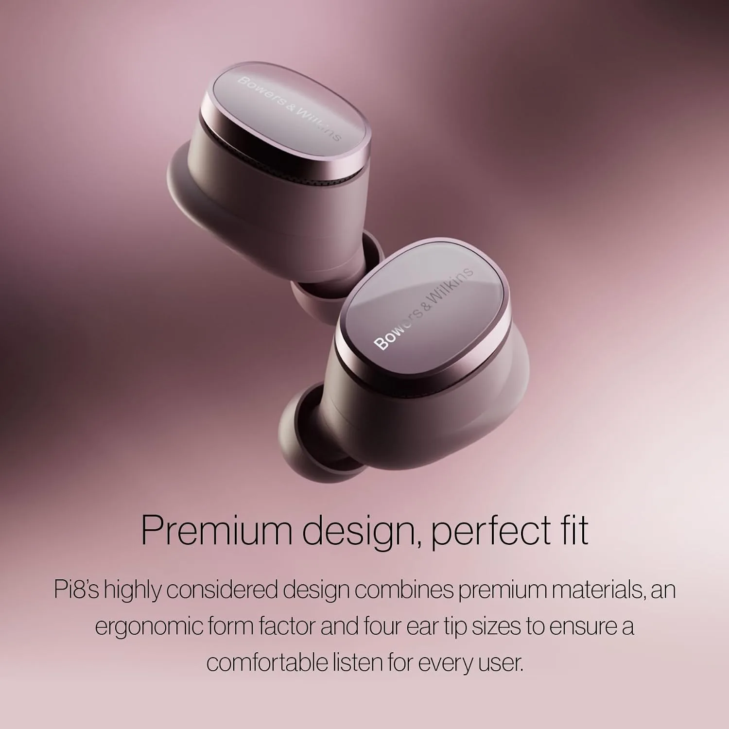 Bowers & Wilkins Pi8 Bluetooth Wireless Earbuds (Jade Green), in-Ear Bluetooth Earphones with Qualcomm Chipset & aptX Lossless, Active Noise Cancelling Earbuds, 3 Built-in Mics, 15-Min Quick Charging