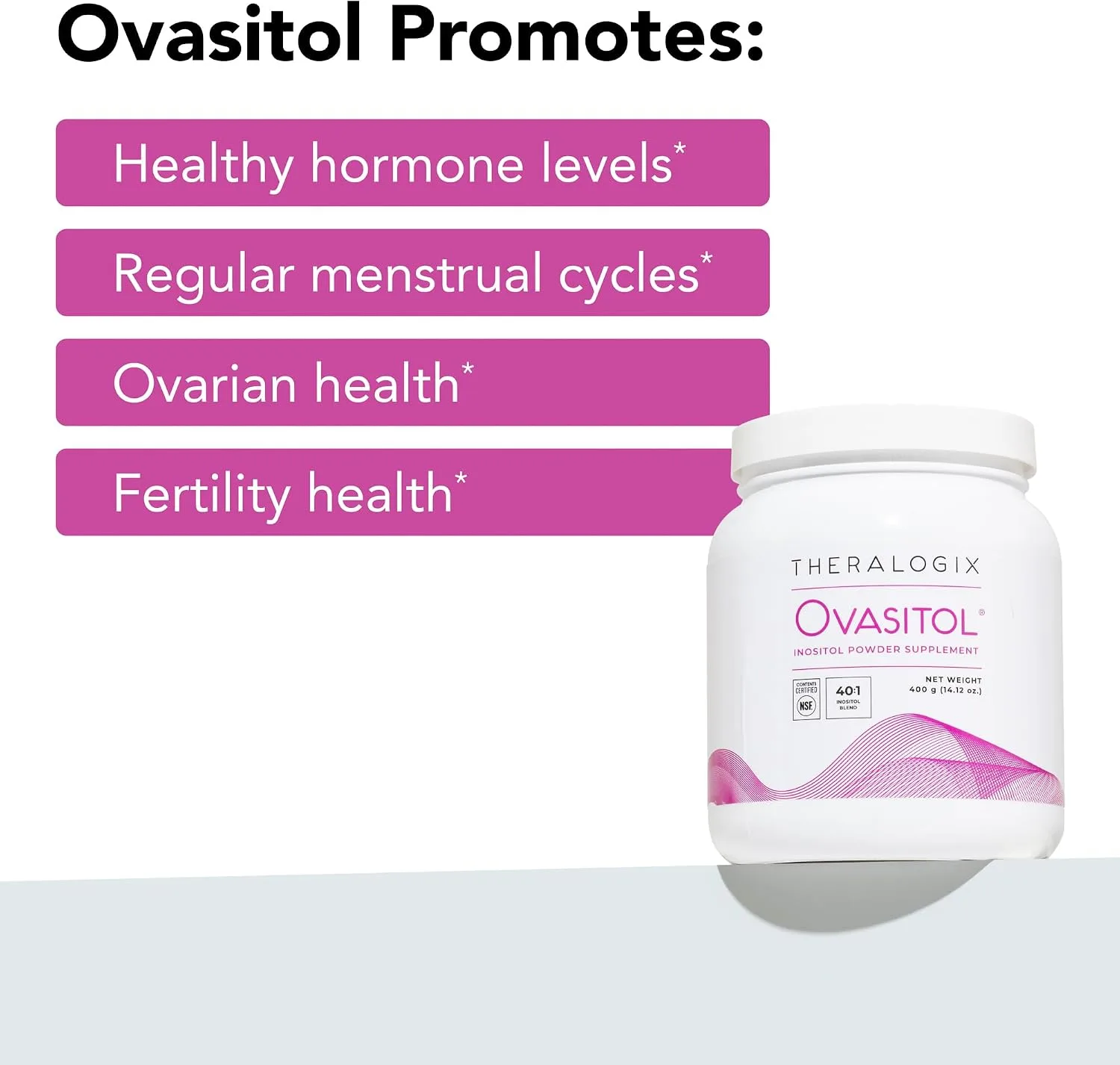 Theralogix Ovasitol Canister – Fertility & Hormone Health, NSF Certified