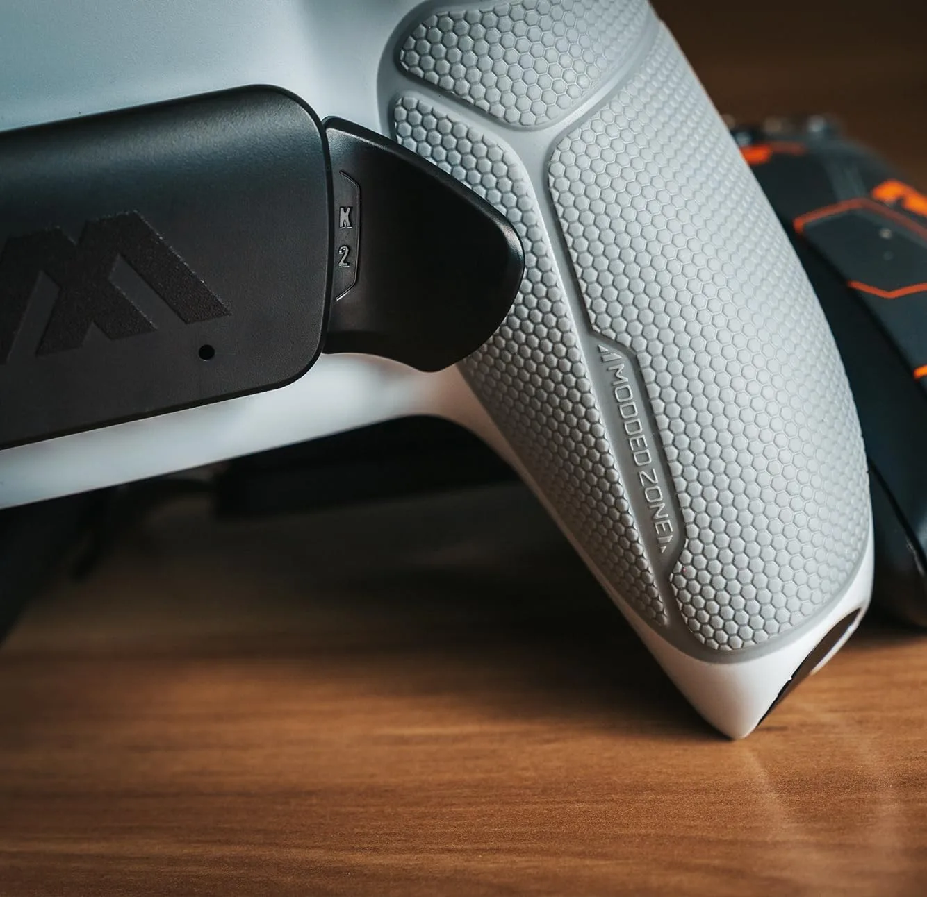 MODDEDZONE Smart Extreme Modded Controller + Anti Recoil | Back Remappable Paddles | Interchangeable Thumbsticks | Hair Triggers | Tactical Buttons | Compatible with PS5 Console & PC | APP controlled (White)