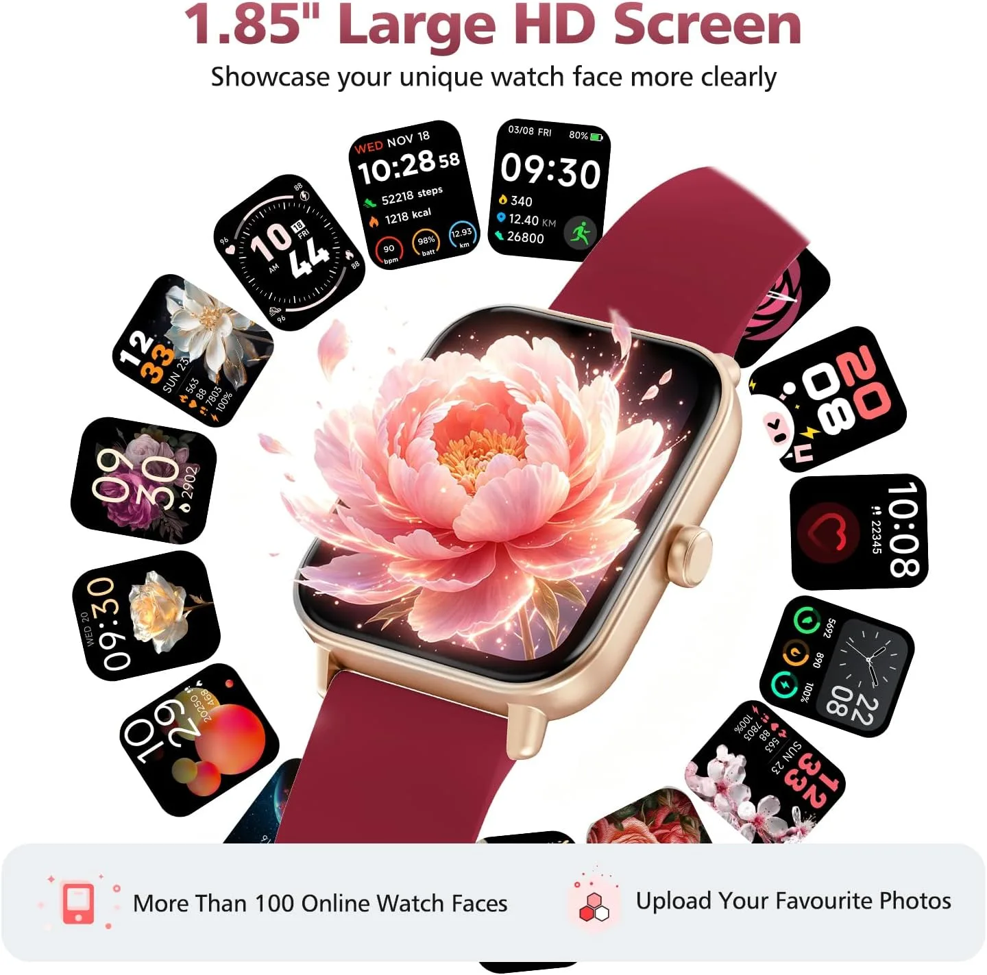 Smart Watches for Women, Compatible for Android/iPhones/Samsung
