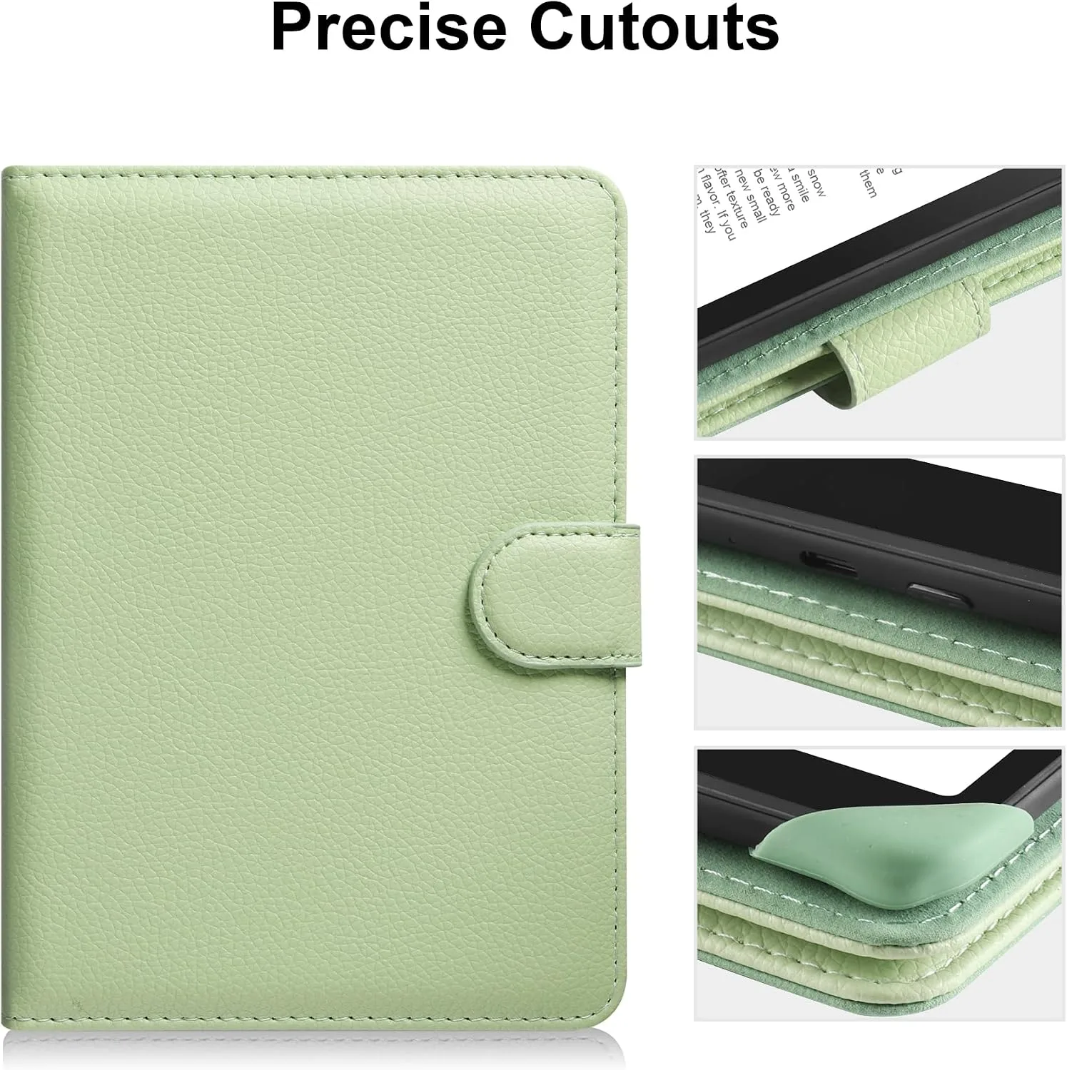 HoYiXi Universal Case for 6-inch Kindle eReader Compatible with Kobo/Voyaga/Pocketbook/Tolino E-Book Reader,6'' eReader Protective Cover with Built-in Card Slot,Green