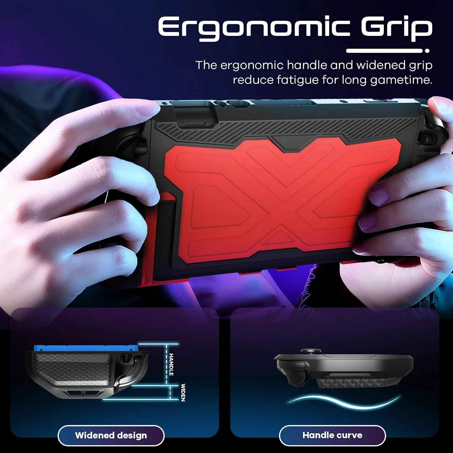 Toladoshop Dockable for Switch 2 Grip Case (2025) Accessories, Armor Slim Military-Grade Protection for Detachable 3PCS Design Joncon Holder with Screen Protectors and Joystick caps, Red