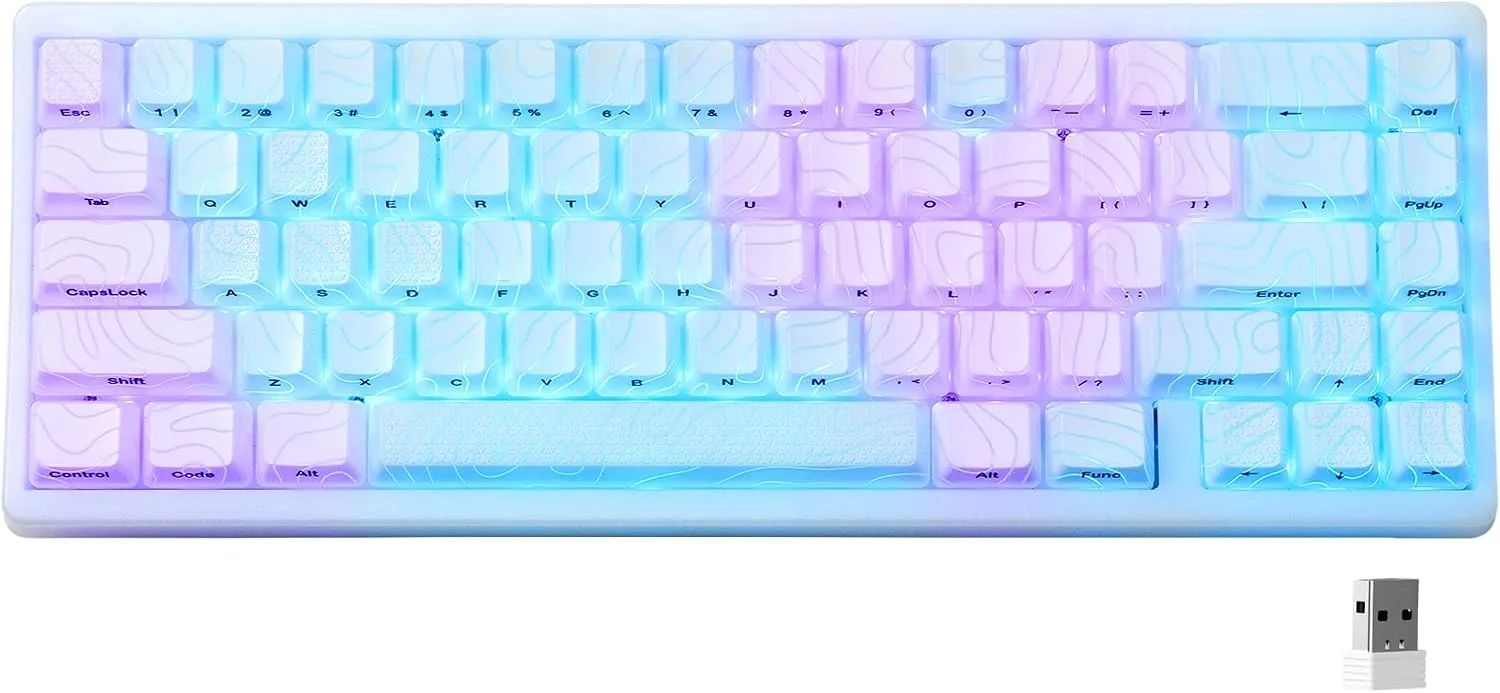 Teclado Gamer Hitime XVX M67 Wireless 60% Mecánico RGB JadeStone
