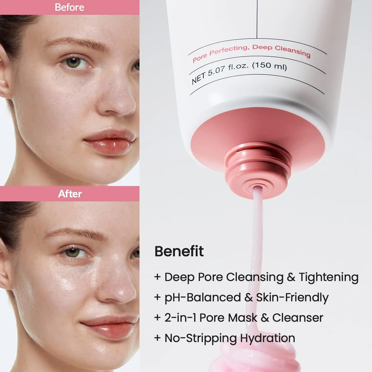 BIODANCE Collagen Mask To Foam Cleanser, 2-in-1 Pore Care and Hydrating Foaming Facial Cleanser for Sensitive Skin, Gentle Face Wash, Korean Skin Careㅣ5.07 fl. oz. (150 ml) (Pack of 2)