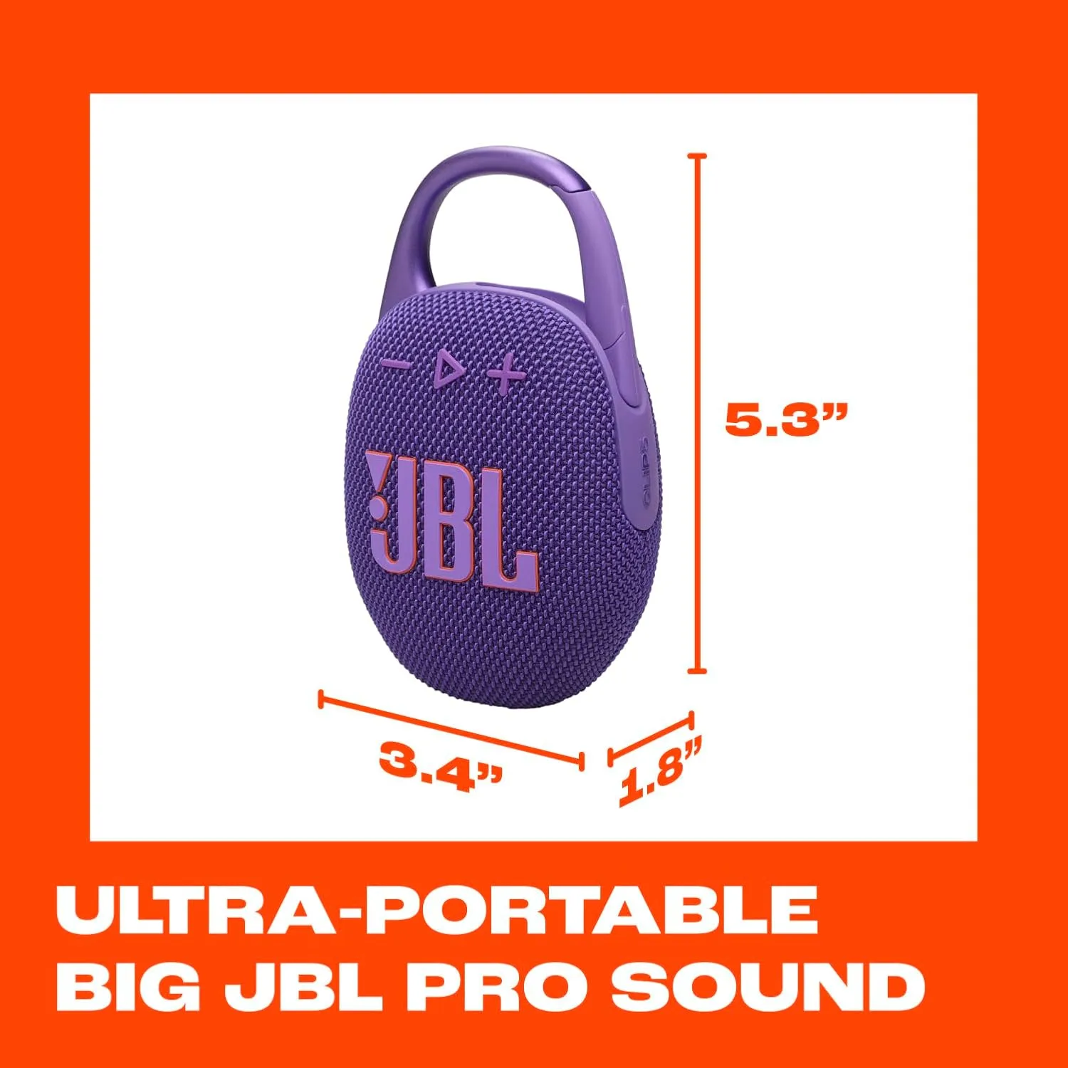 JBL Clip 5 - Ultra-Portable Waterproof Speaker - Purple