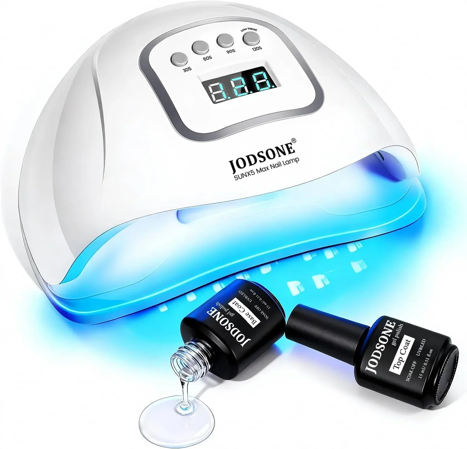 Lámpara UV LED Jodsone para uñas con base coat y top coat