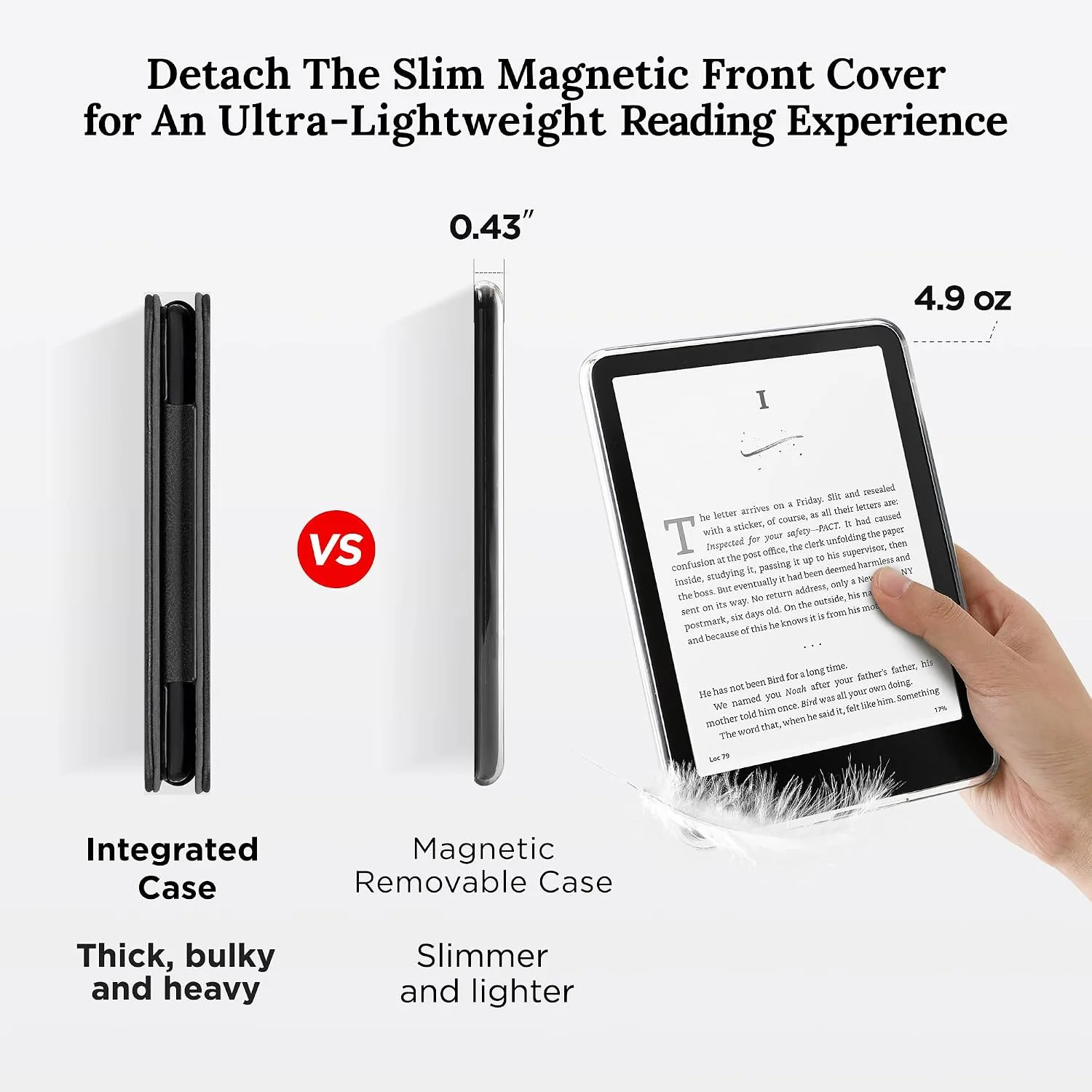 SESENSE Magnetic Case for 7'' Kindle Paperwhite 12th Gen 2024 & Colorsoft