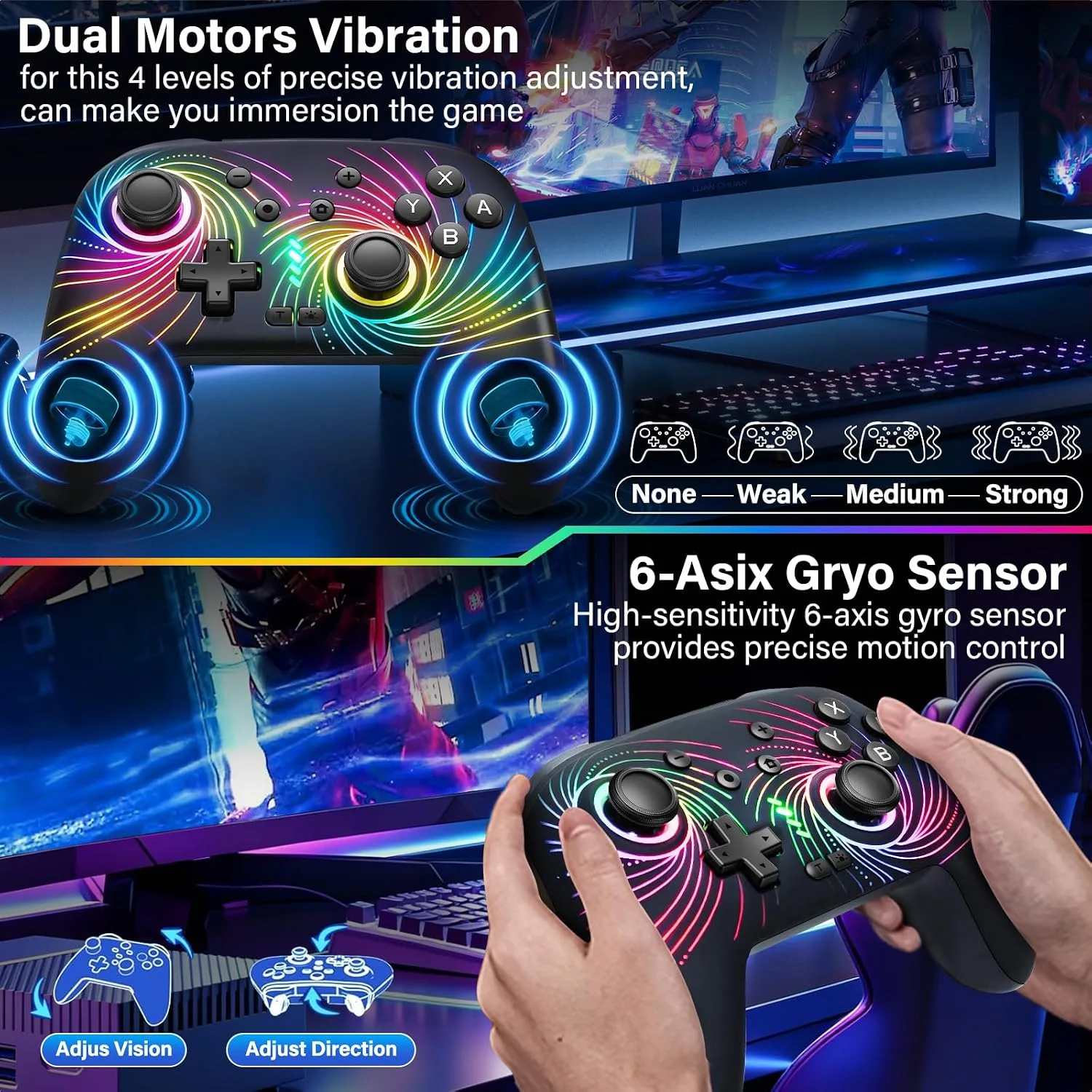 Switch Controller for Nintendo Switch/Lite/OLED, Wireless Switch Controller