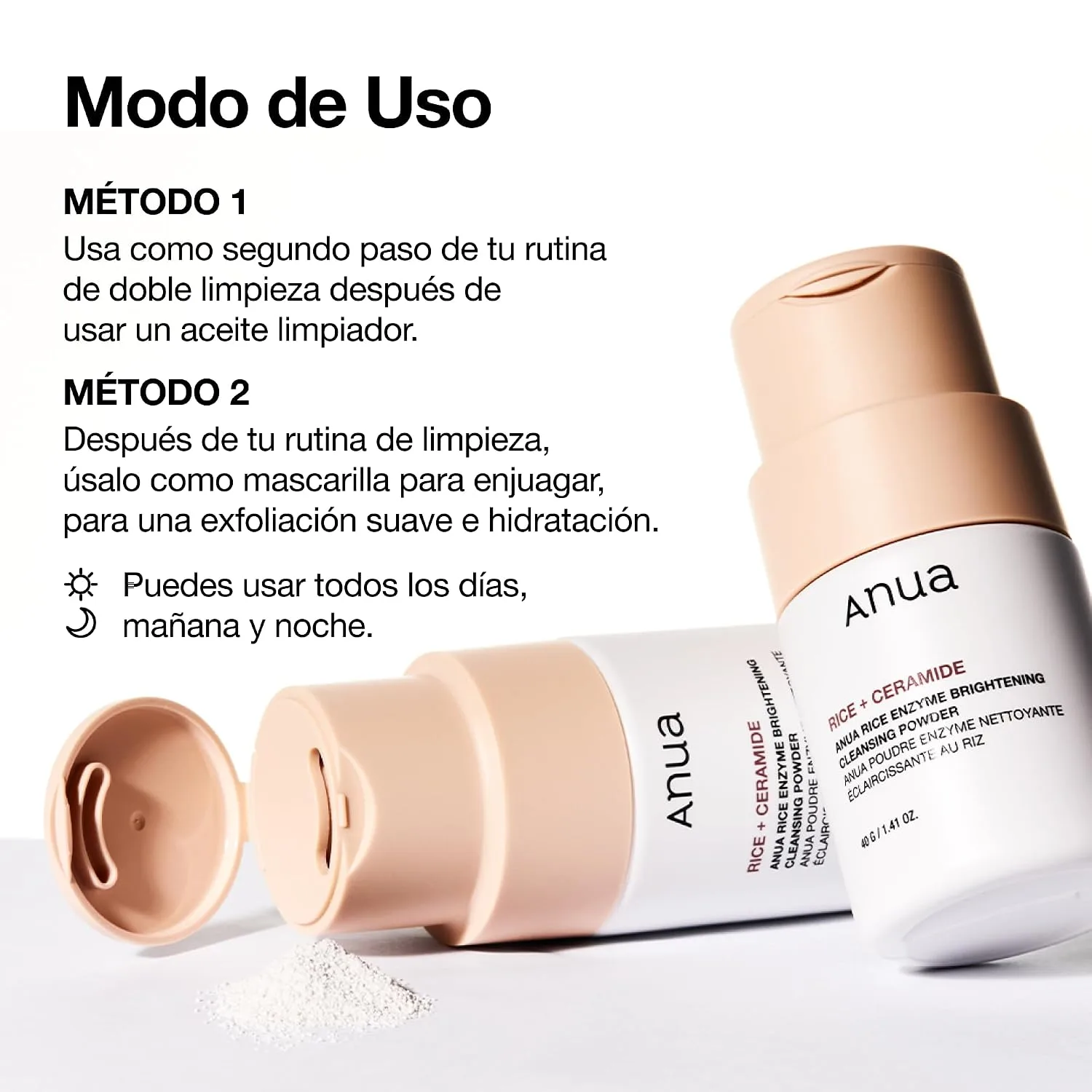 ANUA Rice Enzyme Brightening Cleansing Powder, 1.41 fl.oz