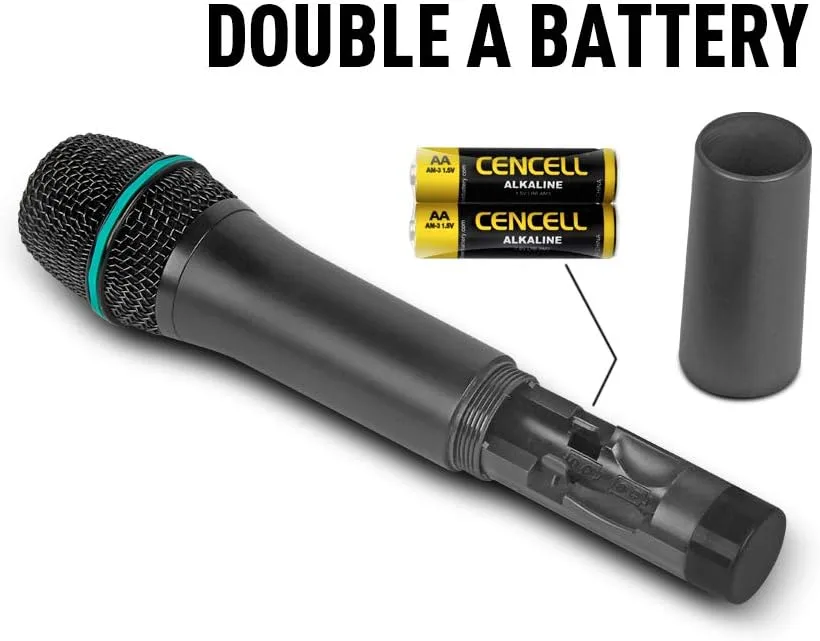 D Debra Audio AU400 Pro UHF 4 Channel Wireless Microphone System