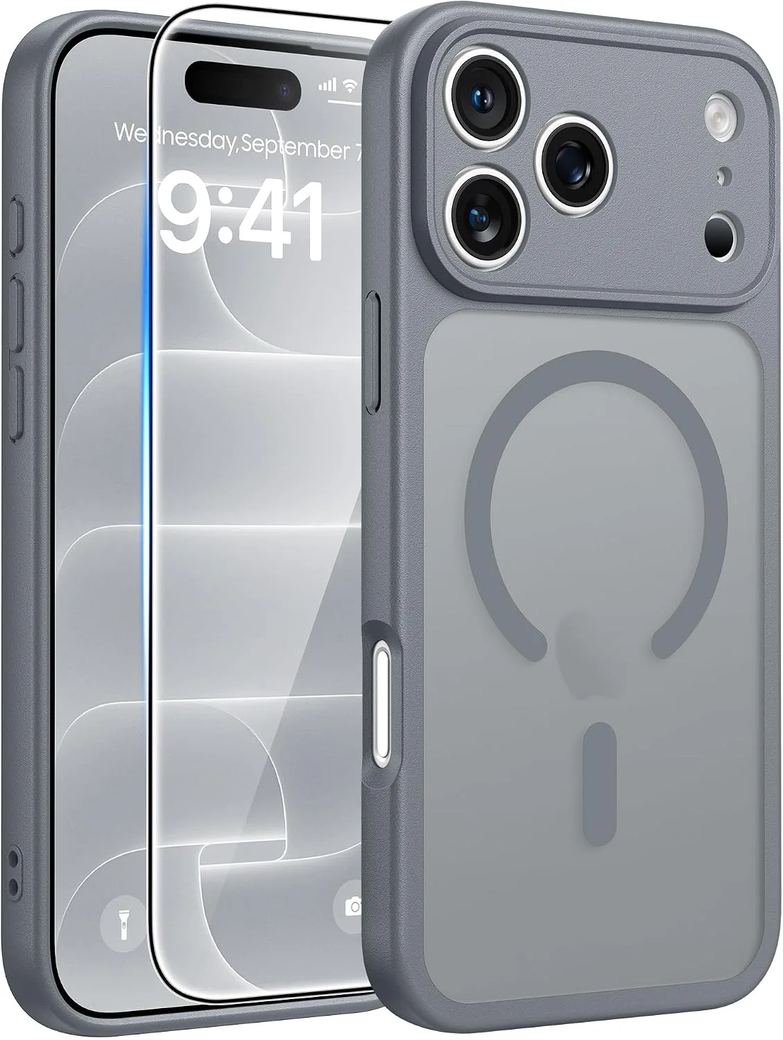 FNTCASE for iPhone 18 Pro Case/iPhone 17 Pro Case, Fit for Magsafe, Grey