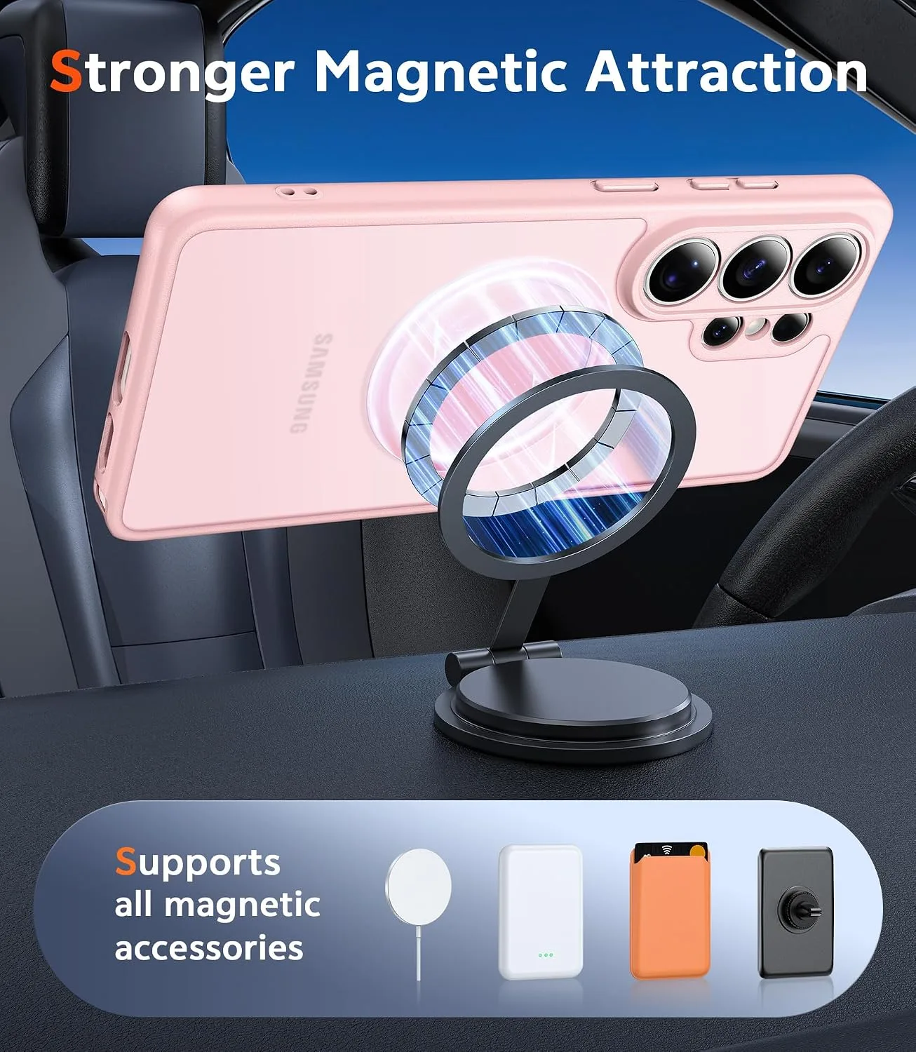 FNTCASE for Samsung Galaxy S26-Ultra Case Matte Compatible with Magsafe