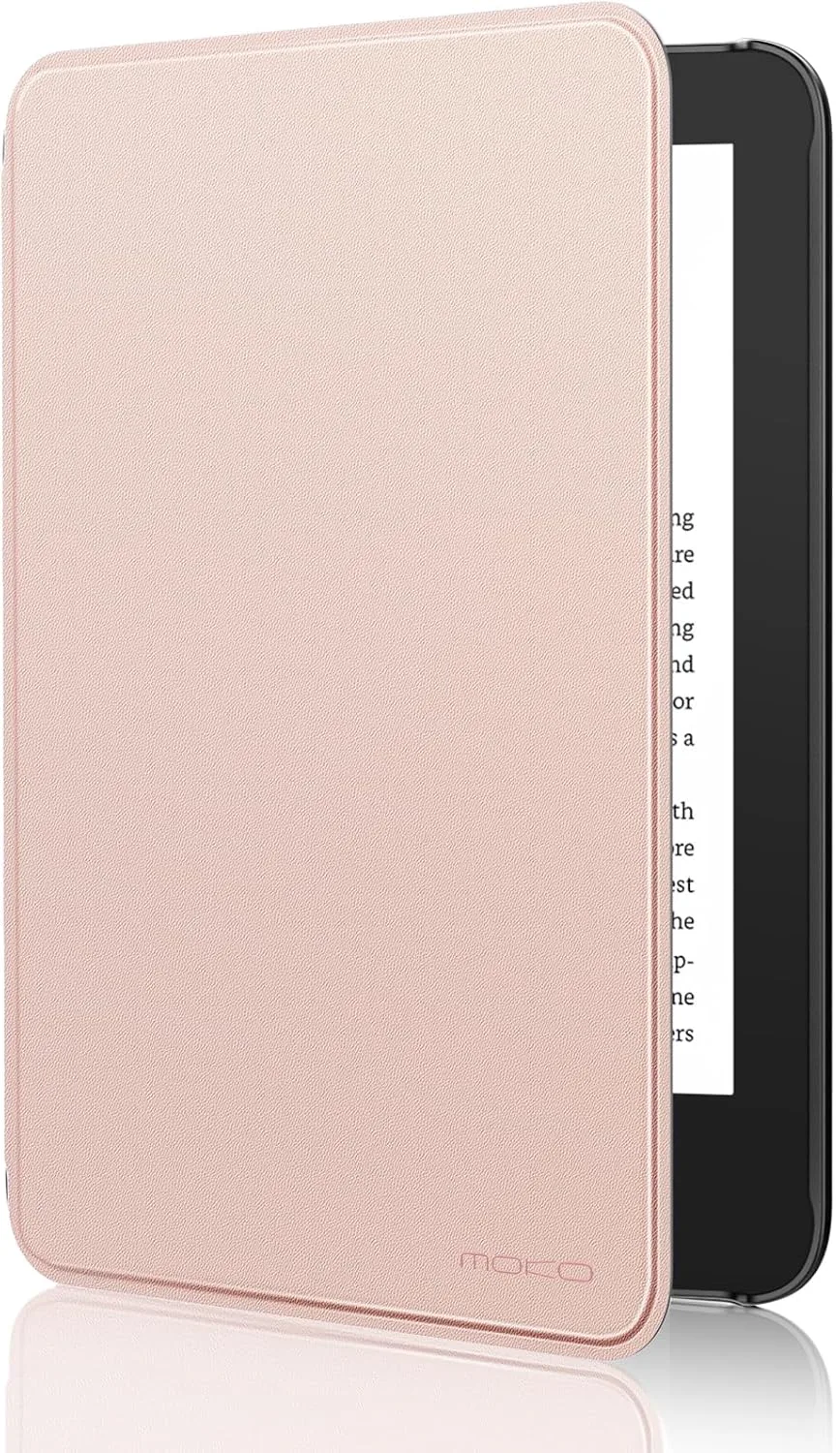 MoKo Case for 6" Amazon Kindle Basic 11th Gen 2024/2022, Rose Gold