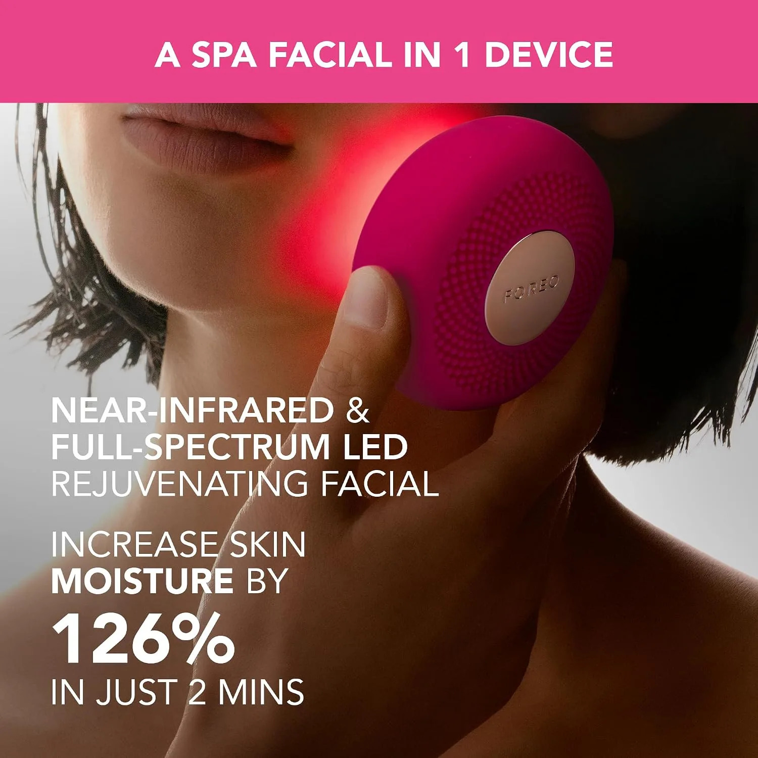 FOREO UFO 3 LED Face Mask Skincare - Face Moisturiser & Red Light