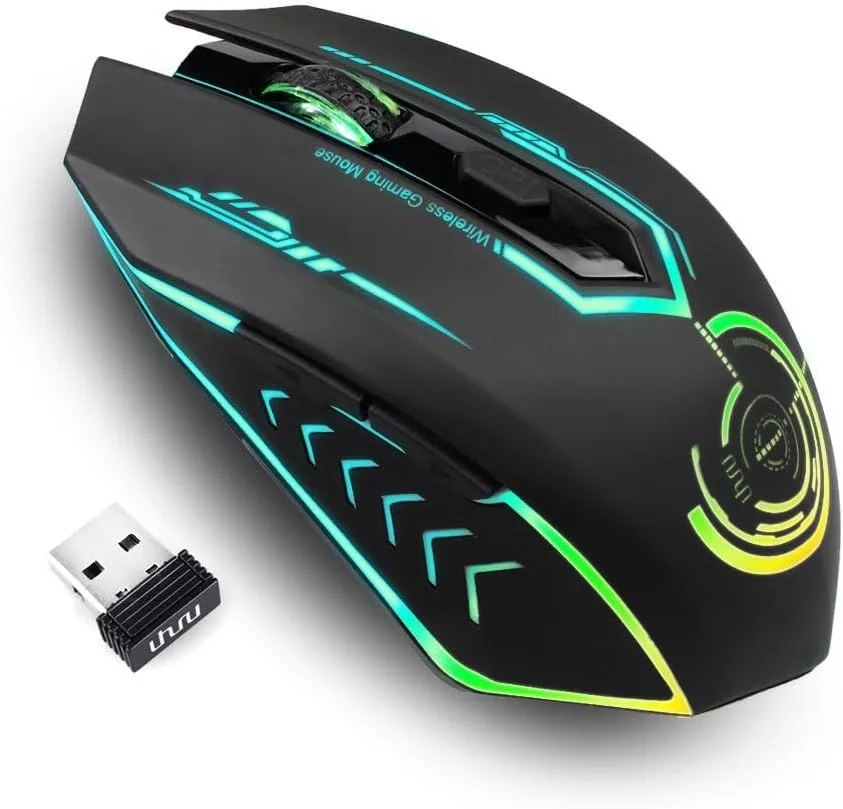 Mouse Gamer Uhuru Wireless 10000 DPI Recargable LED