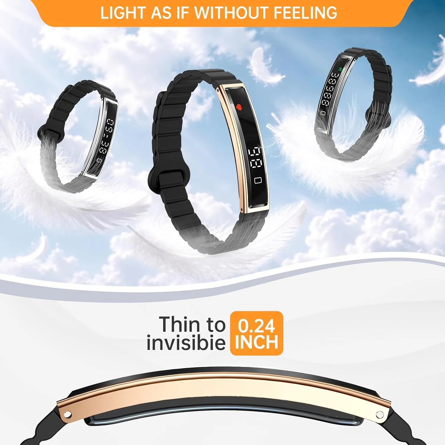 Smart Bracelet for Women Men Fitness Health Tracker with Heart Rate Sleep