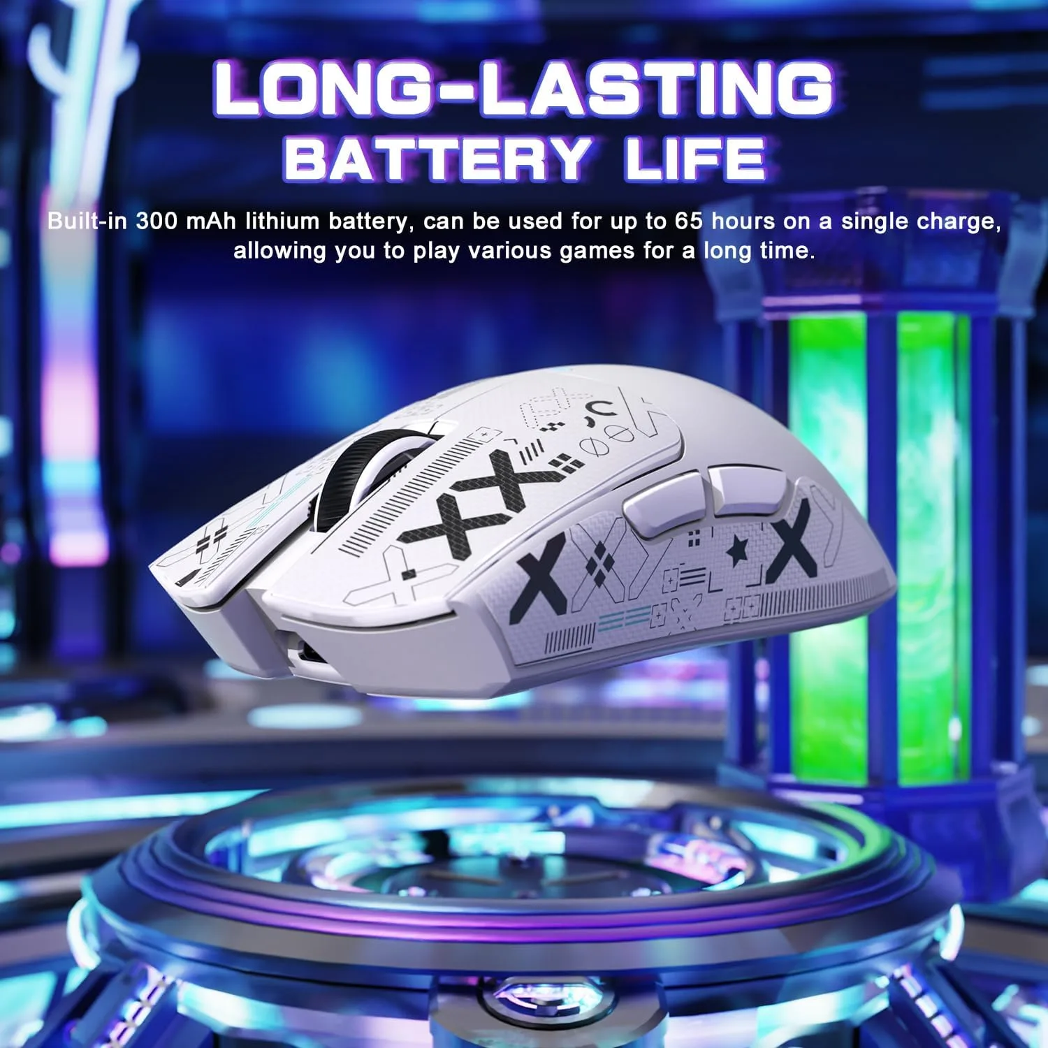 ATTACK SHARK X11 SE Ultra-Light Wireless Gaming Mouse, White&Sticker