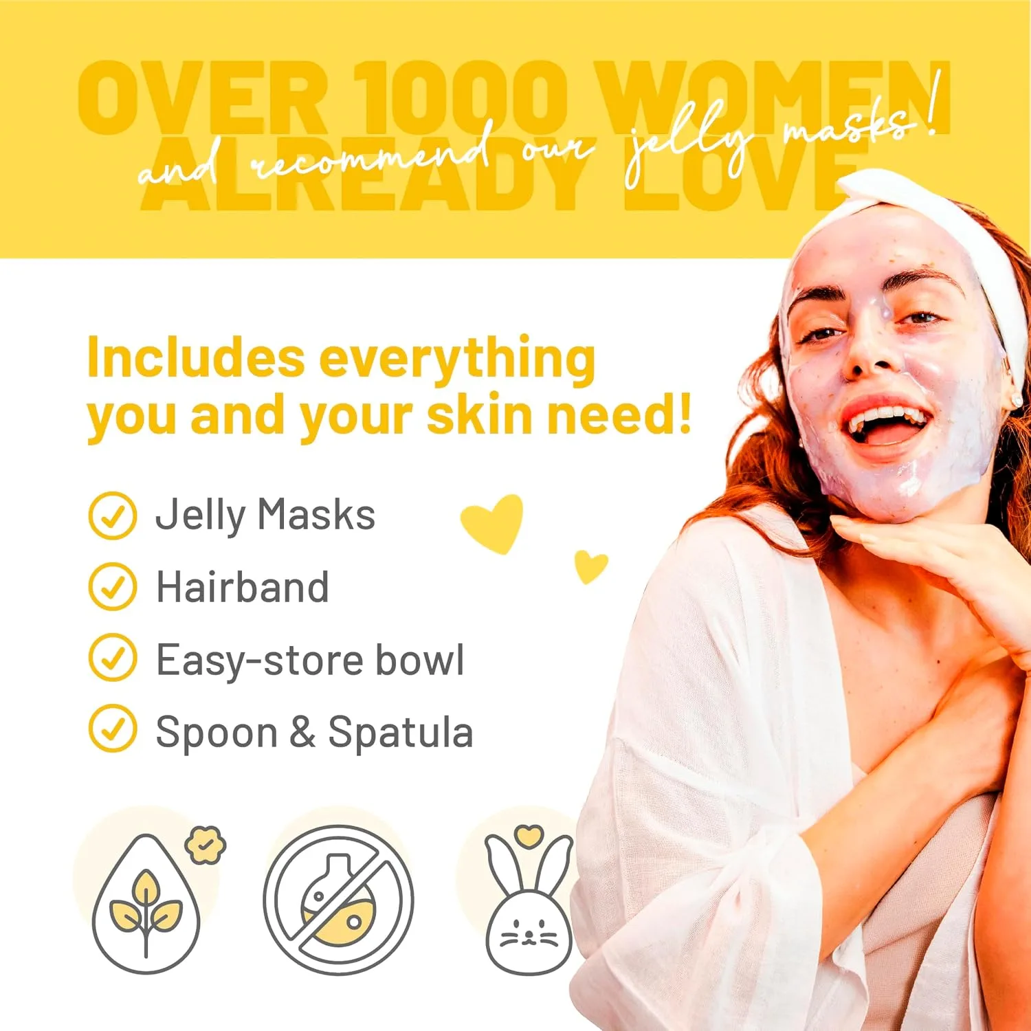 BRÜUN Peel-Off Chamomile Jelly Mask for Face Care – A 23 fl oz Rubber Mask Jar for 30 to 35 Treatments – A Skin Care Moisturizing Gel Mask of Spa Set for Men, Women and Adults