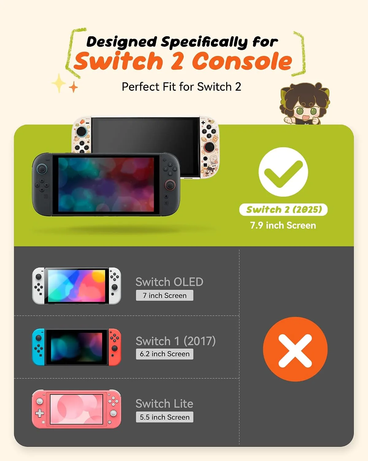 GeekShare Protective Shell Compatible with Switch 2 (Passionate Kitchen)