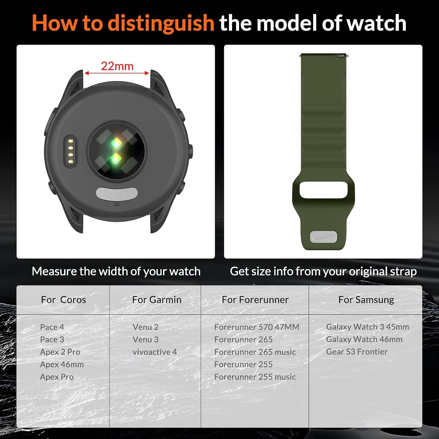 OVERSTEP Watch Band for Coros Pace 4/3/Apex 2 Pro/Apex 46mm/Apex Pro