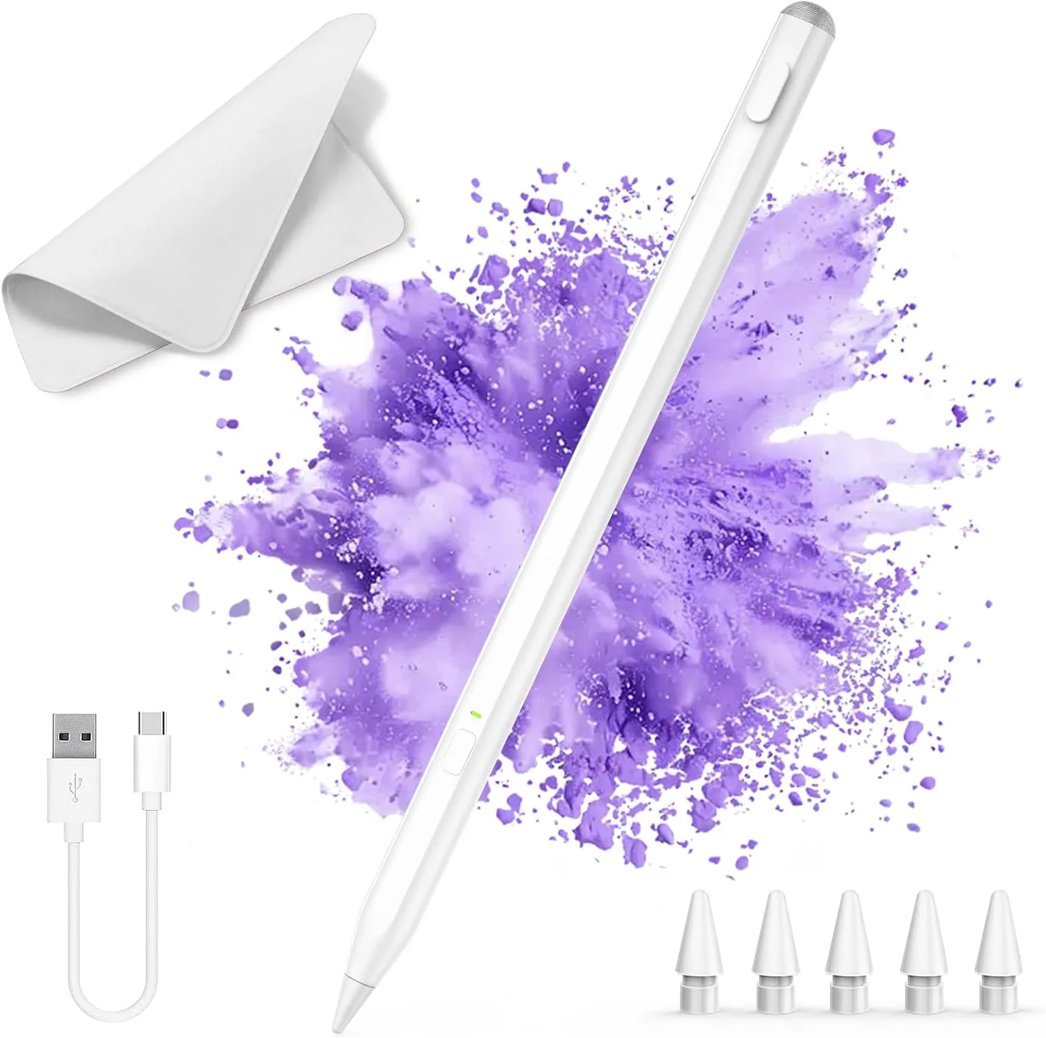 Lápiz Stylus Milikilo para iPad con doble punta y paño de limpieza