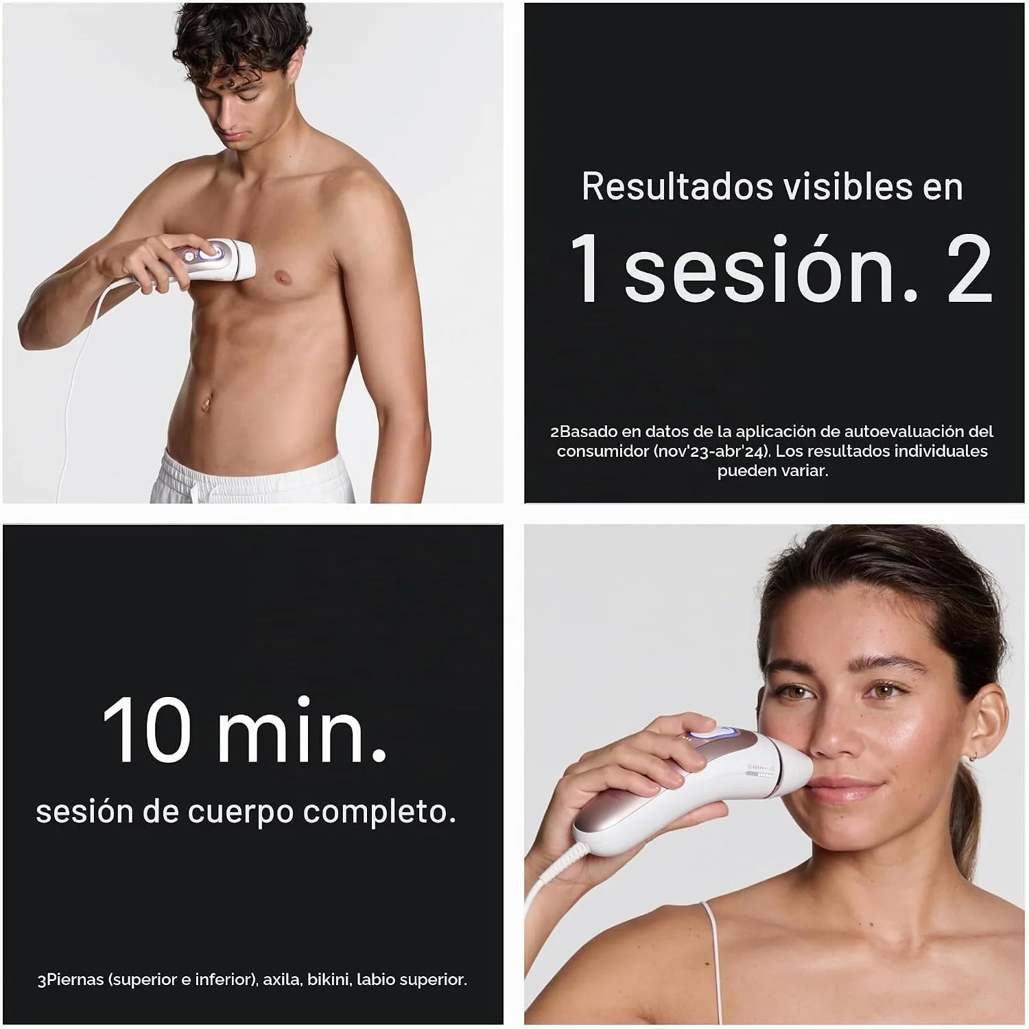 Braun Skin i-Expert Smart IPL PL7219 at Home Laser Hair Removal for Women and Men with App, Premium Pouch, Venus Razor, 2 Smart Heads, Facial Trimmer