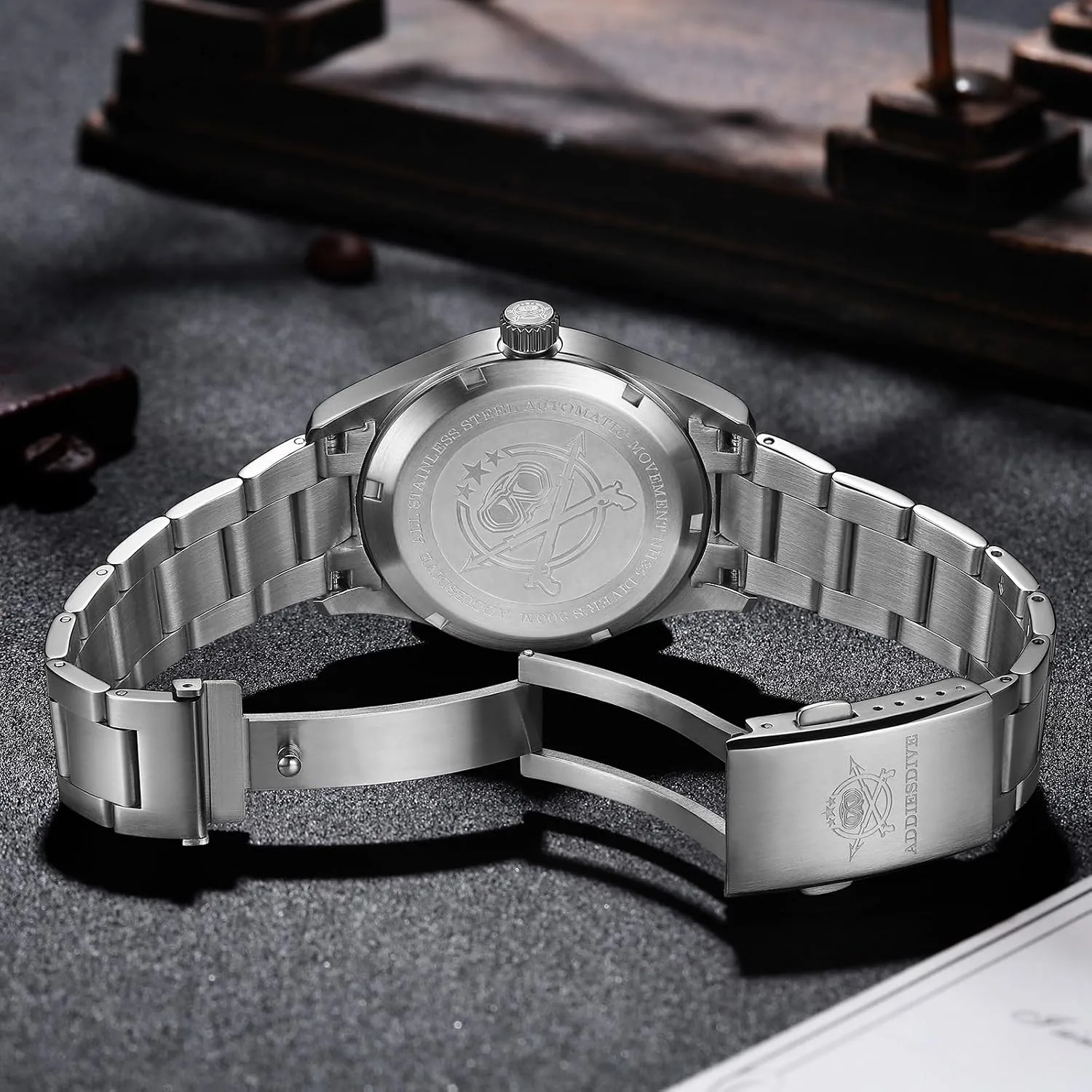 ADDIESDIVE Automatic Watches for Men Stainless Steel Diver 200 M Luminescent Analog Business Casual Dress Watch Men