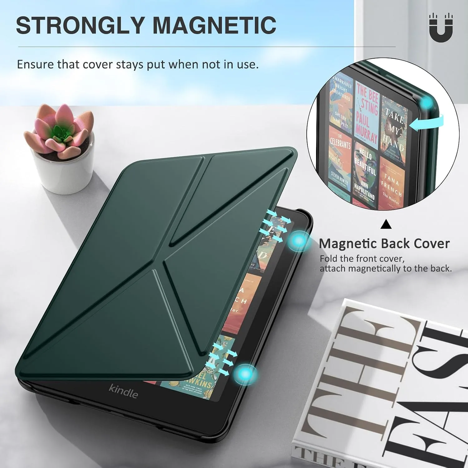 MoKo Case for 7" Kindle Paperwhite 12th Generation 2024, Midnight Green
