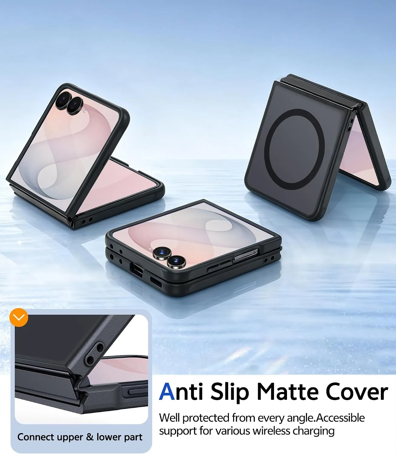 for Samsung Galaxy Z Flip 8 Case with Privacy Screen Protector