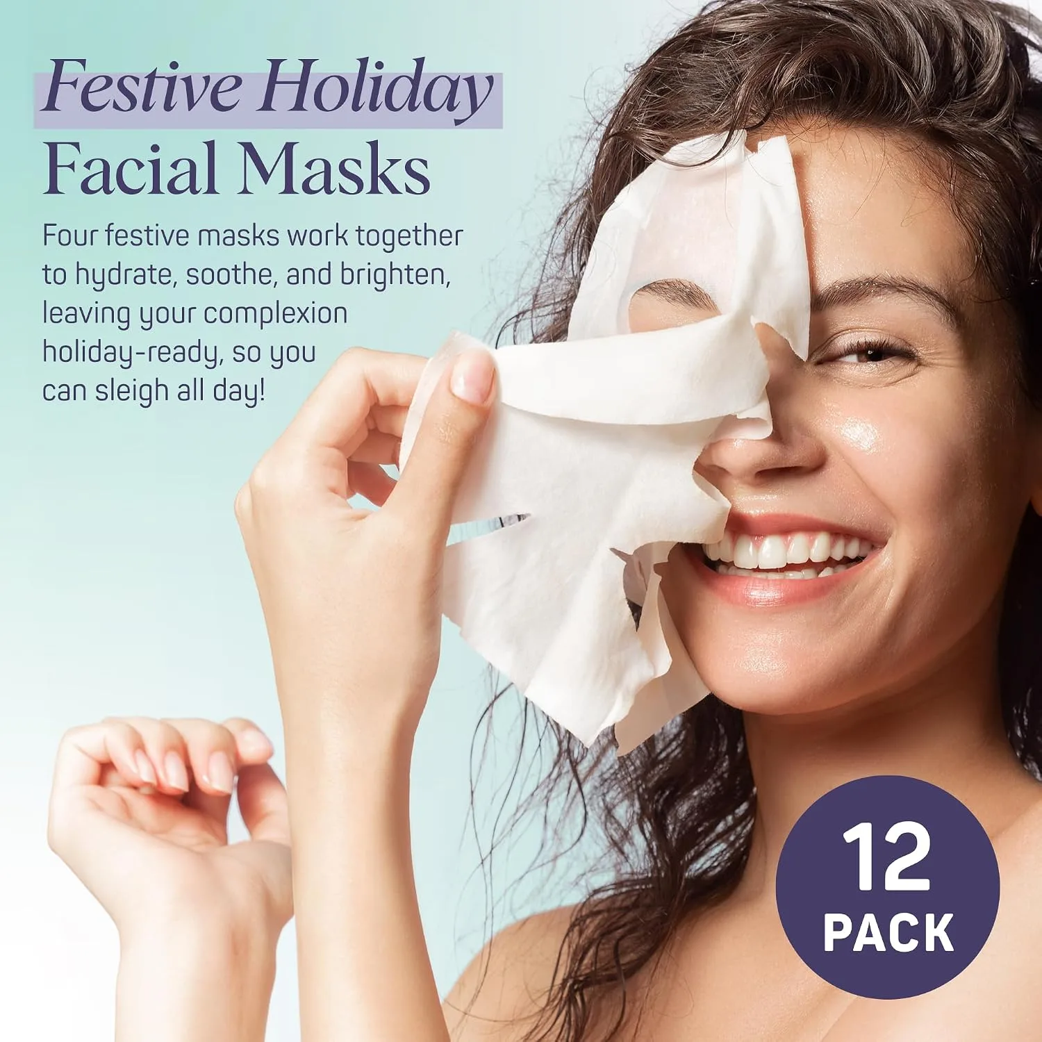 SpaLife Beauty Santa’s Squad 2025 Christmas Face Mask Bundle | Korean Facial Masks | Hydrating, Soothing, Complexion Enhancing and Firming Sheet Mask Set | Christmas Ideas for Women | 12 Pack