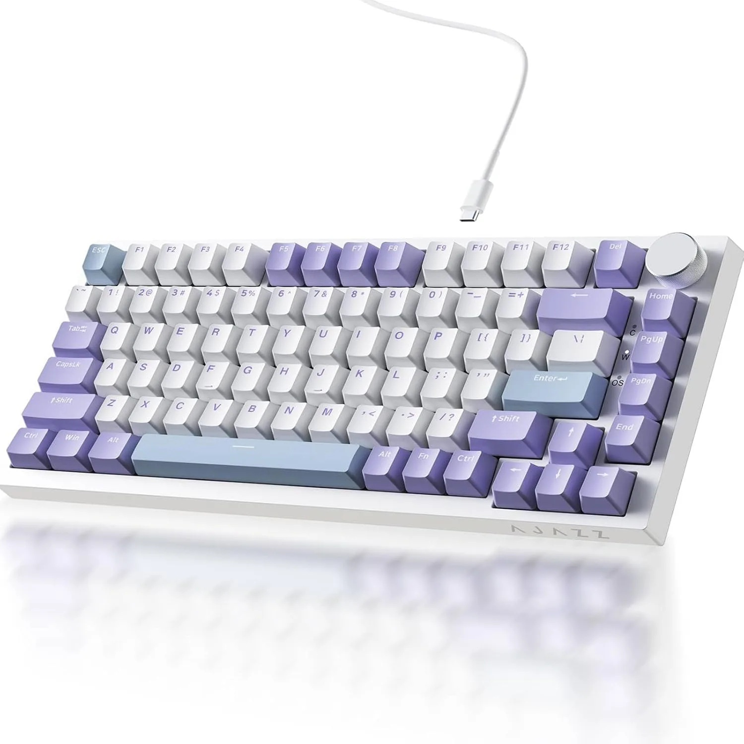 Teclado Gamer Daidai Ajazz AK820 TKL 75% Hot Swappable con Control de Volumen