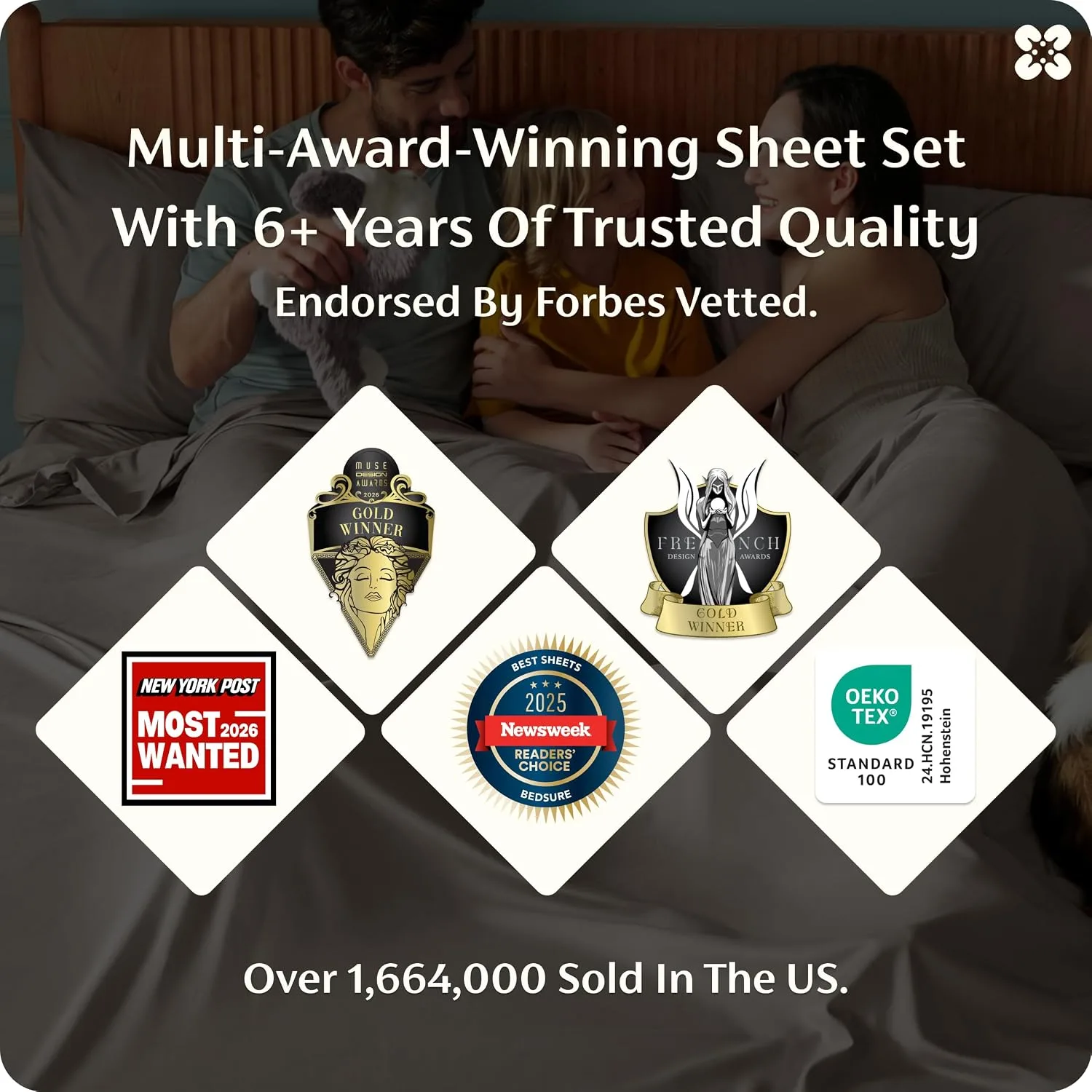 Bedsure PureWoven 100% Rayon Derived from Bamboo, Full Size Sheets, 4 PCS
