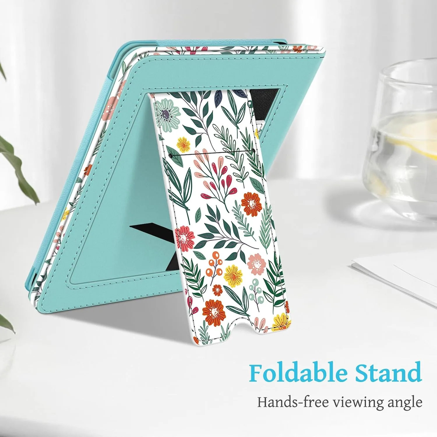 Fintie Stand Case for 6" Kindle 11th Generation 2024/2022, Spring Bloom