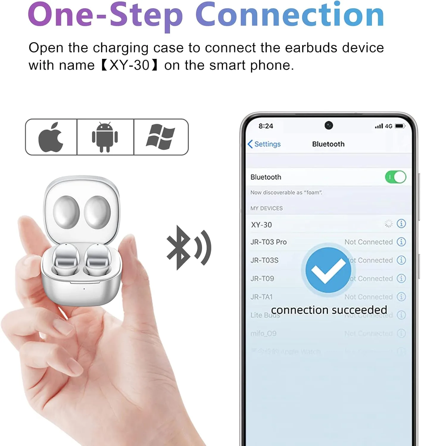 ELOVEN Wireless Earbuds Deep Bass Stereo Sound Bluetooth Earbuds True 120H