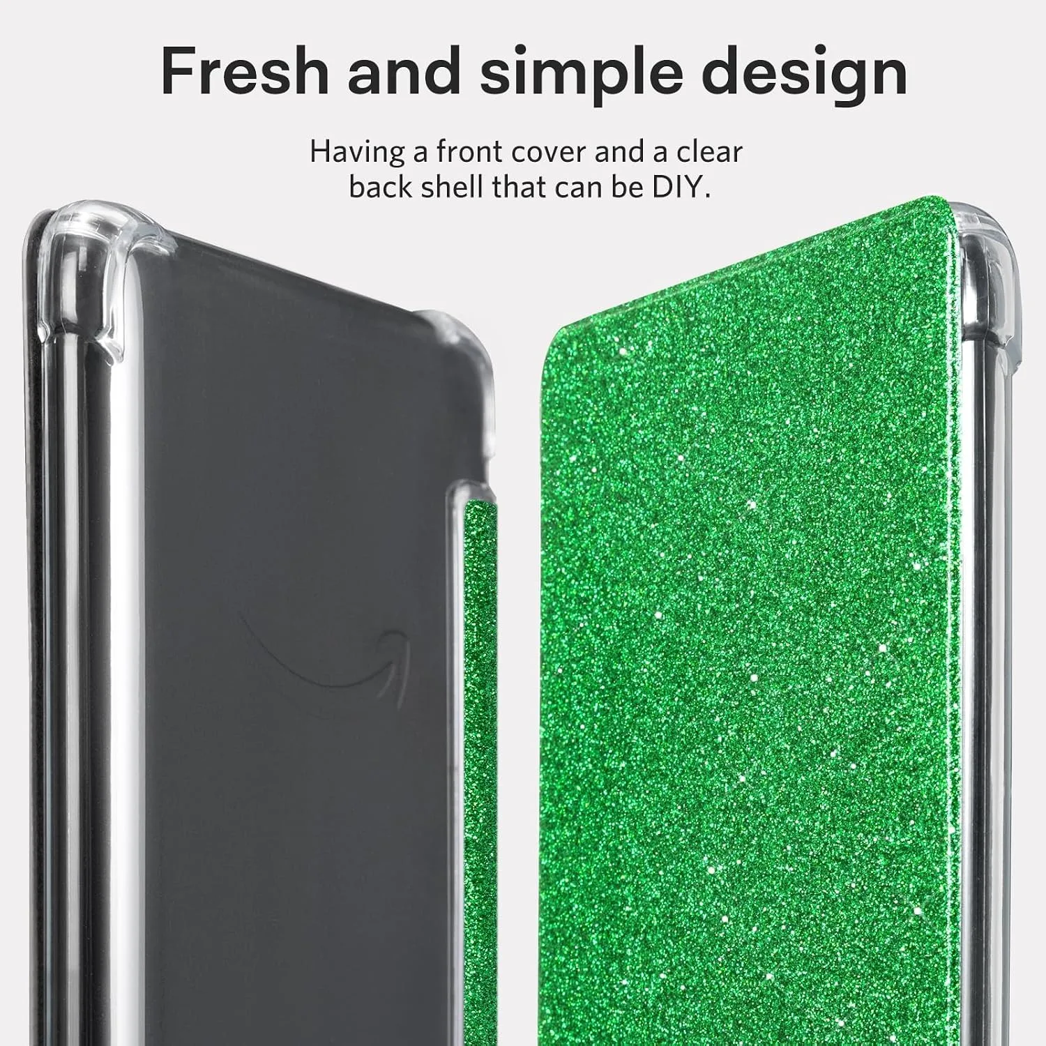 CoBak Case for 7" Ereader - New PU Leather Cover and Clear Soft Silicone Back Cover with Auto Sleep Wake Feature