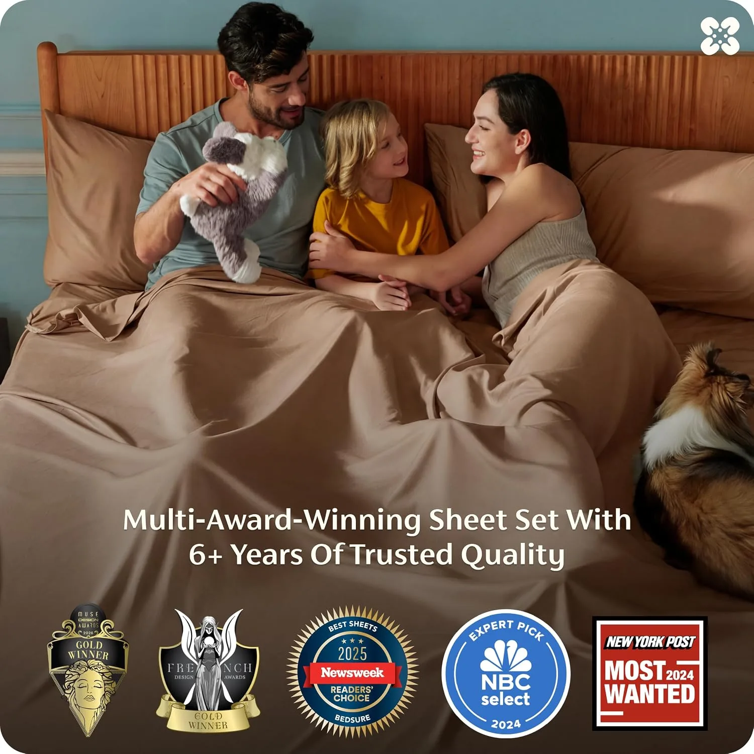 Bedsure PureWoven 100% Rayon Derived from Bamboo, Full Size Sheets, 4 PCS
