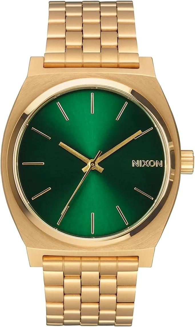 NIXON Time Teller A045 - 100m Water Resistant Men's Analog Fashion Watch (37mm Watch Face, 19.5mm-18mm Stainless Steel Band)