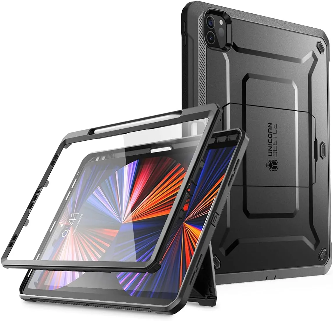 SUPCASE for iPad Pro 12.9 inch Case 2022/2021/2020 with Pencil Holder Black