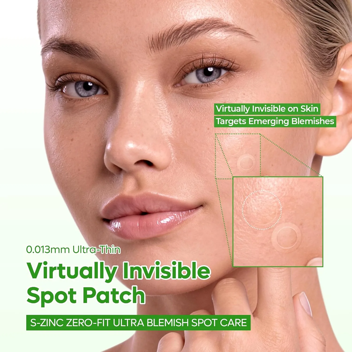 Dr.Melaxin S-ZINC ZERO-FIT Invisible Ultra Thin Pimple Patches for Face, Acne Patches 0.013mm Clear Zit Stickers Under Makeup with Sulfur, Salicylic Acid, AHA & PHA, Korean Skincare, 72 Count