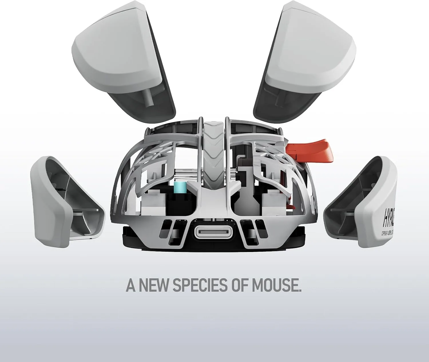LOFREE Hypace Ultra-Lightweight Wireless Gaming Mouse, 47g, PAW3950 Sensor, 40K DPI, 8K Polling Rate, Mg Alloy Frame, Tri-Mode(Bluetooth/2.4GHz/Wired), 100Hrs Battery for PC/Mac (Ghost)