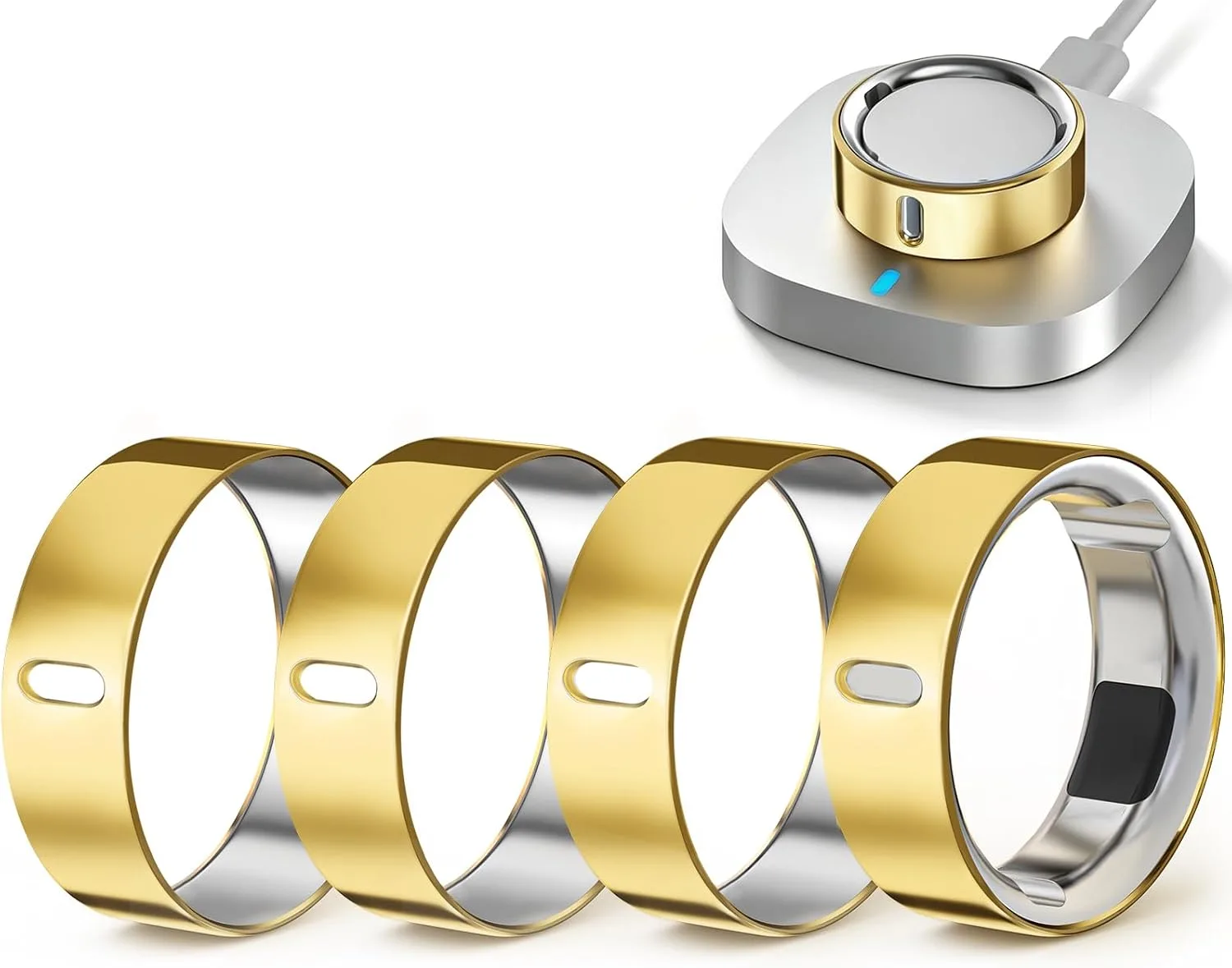 4 Pack Upgraded Ring Covers Compatible with Oura Ring Gen 4/Gen 3 Size 11
