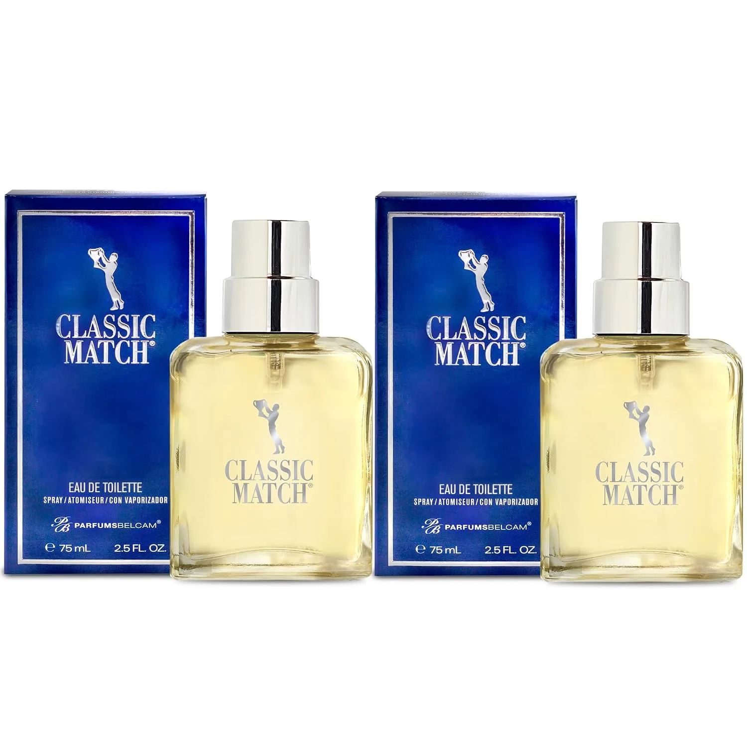 Belcam Beauty Blue Classic Match Eau de Toilette, 2.5 Fl Oz, Pack of 2