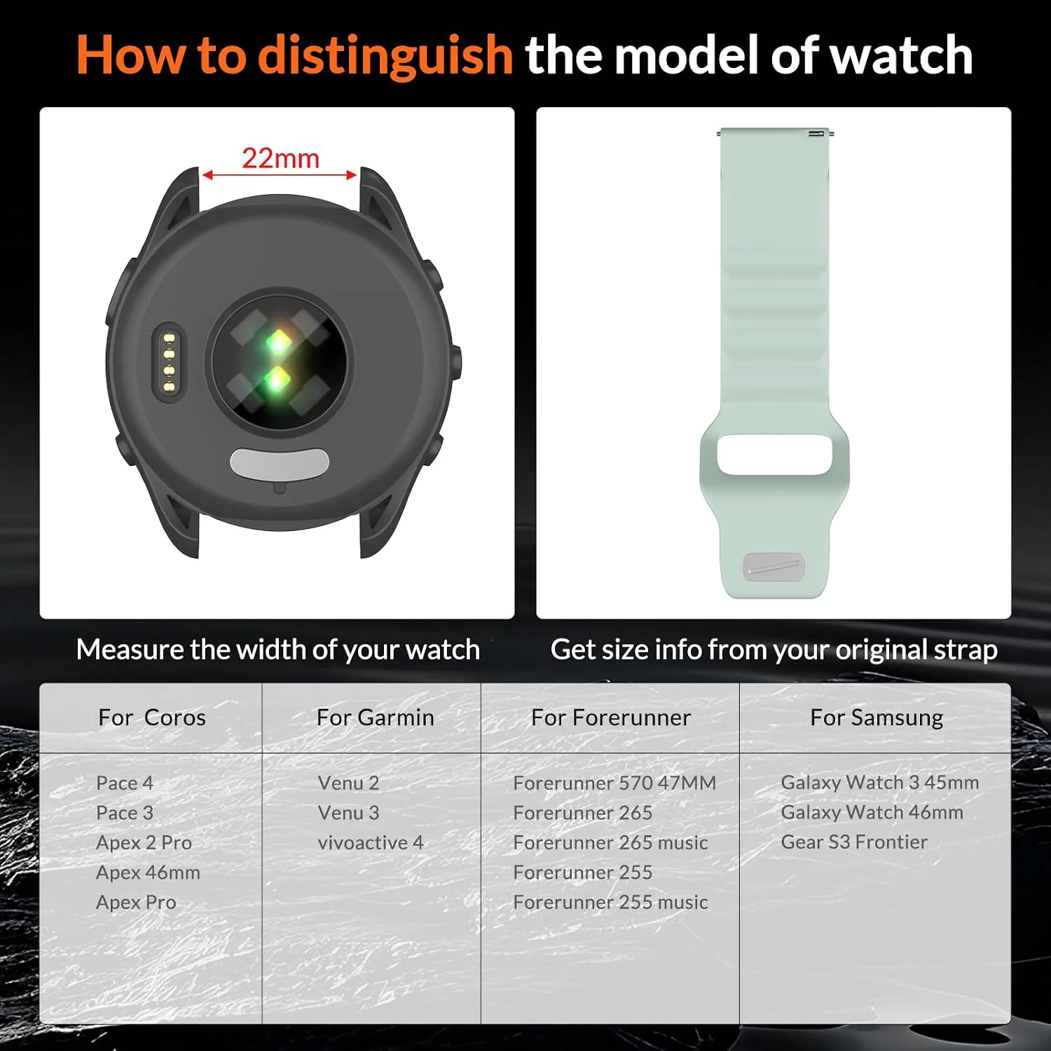 OVERSTEP Watch Band for Coros Pace 4/3/Apex 2 Pro/Apex 46mm/Apex Pro